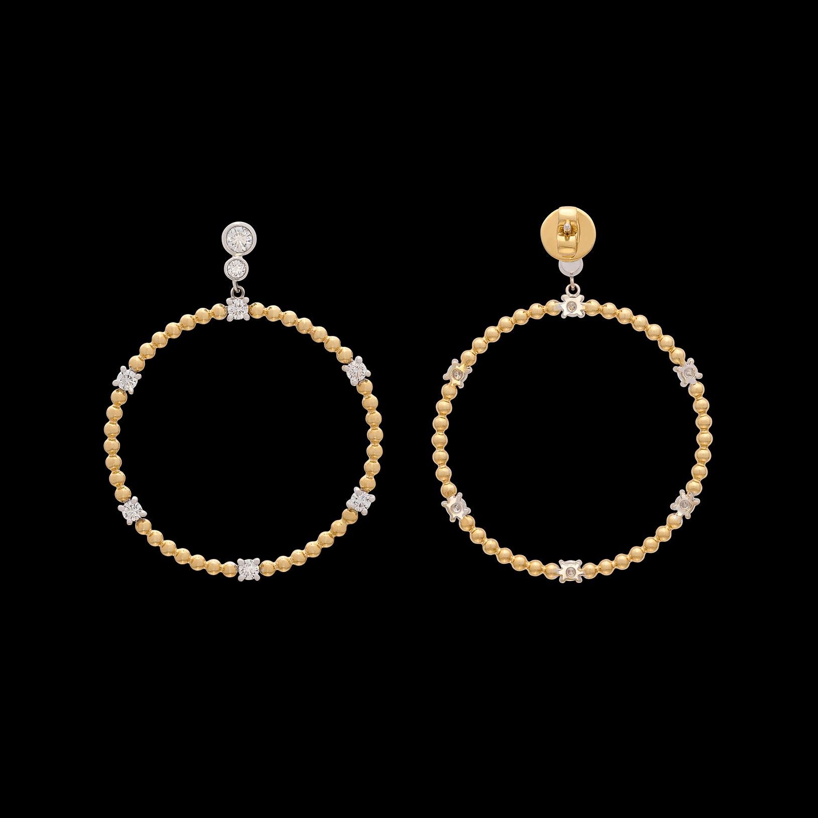 Women's Maria Canale Diamond & 18k Gold 'Flapper' Earrings For Sale