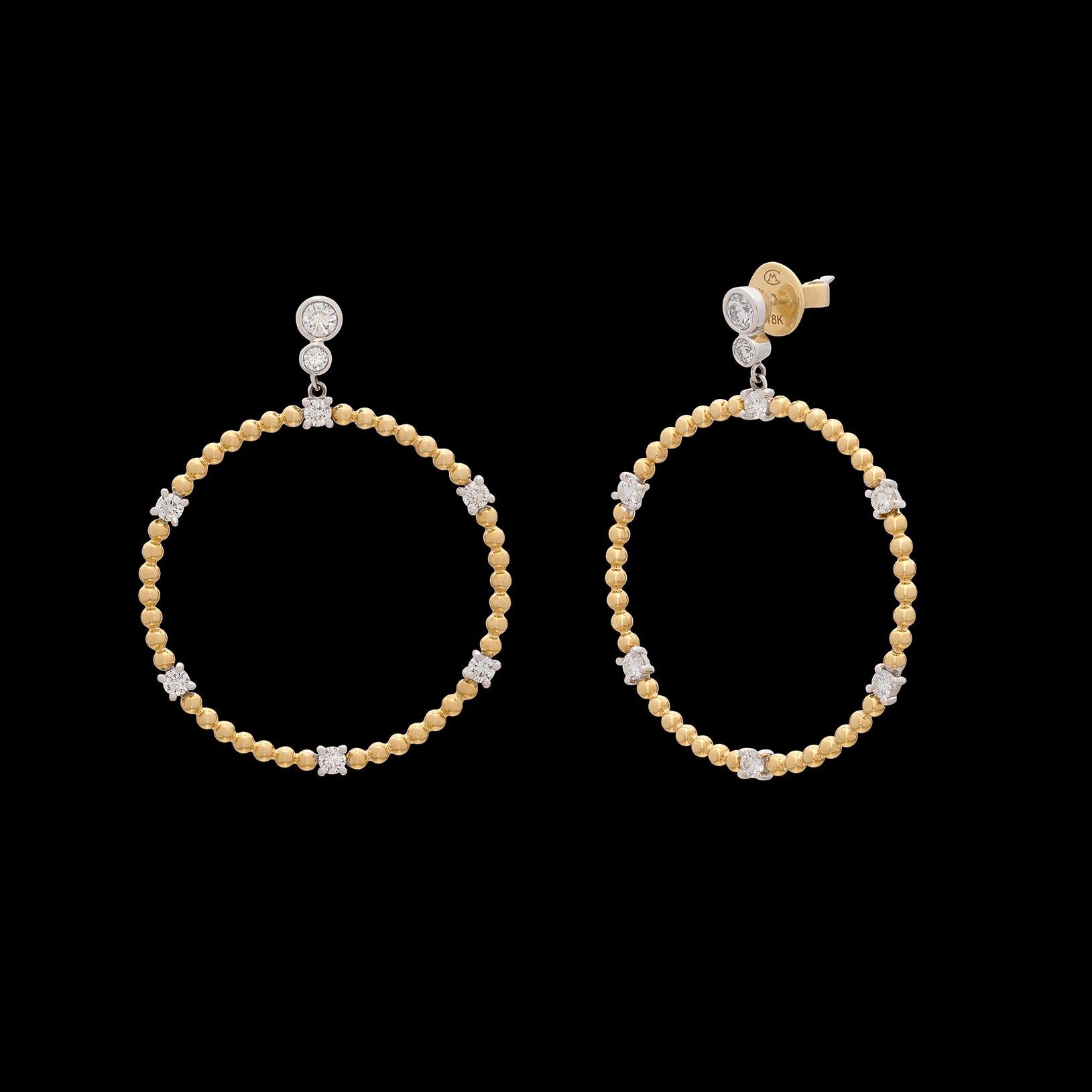 Maria Canale Diamond & 18k Gold 'Flapper' Earrings For Sale 2