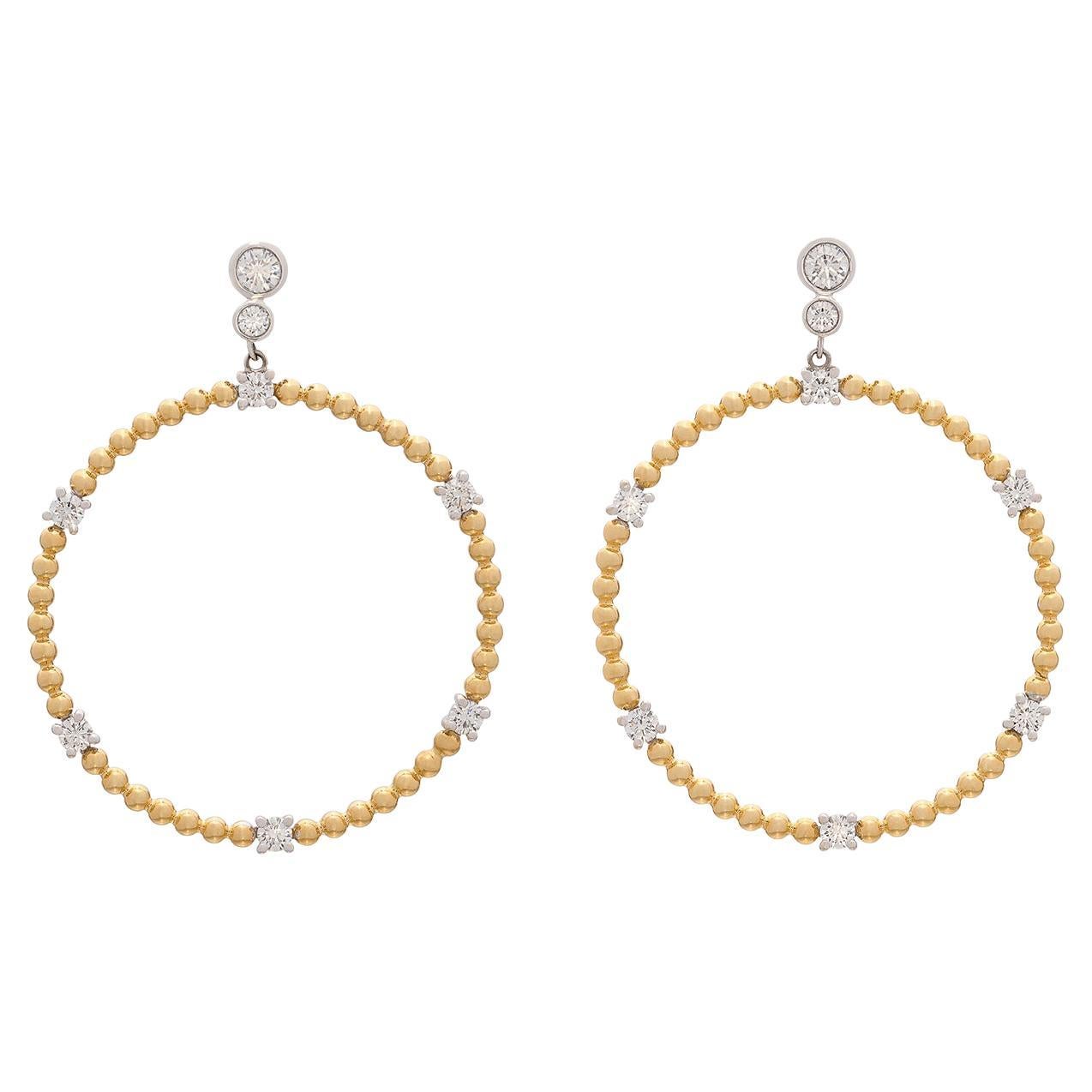 Maria Canale Diamond & 18k Gold 'Flapper' Earrings For Sale