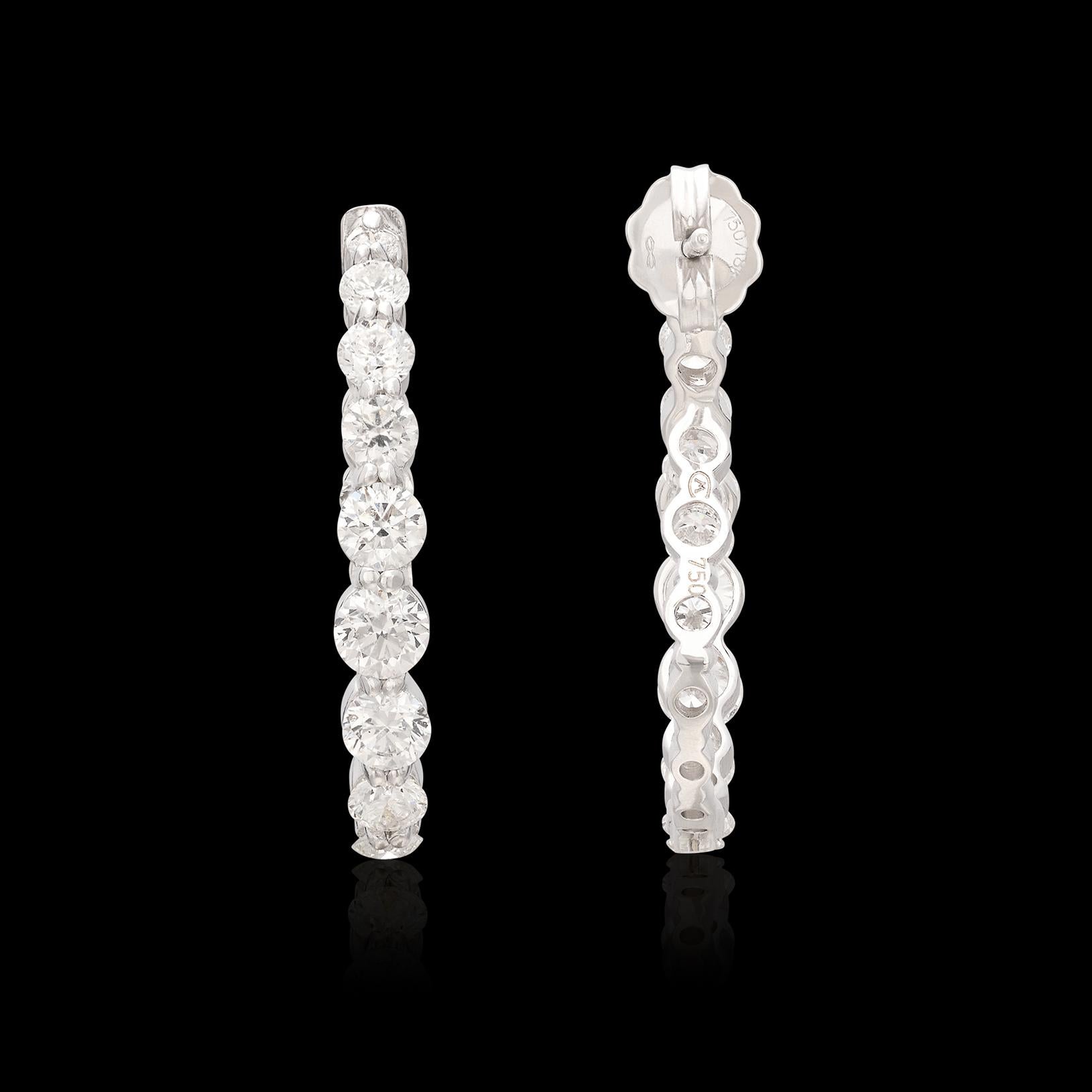 Maria Canale Diamond & 18k White Gold Earrings 2