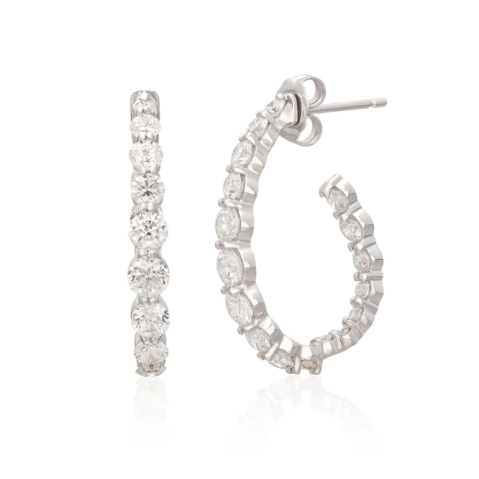 Maria Canale Diamond & 18k White Gold Earrings 4