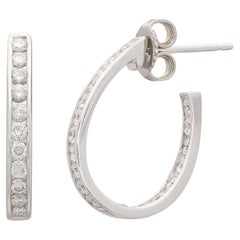 Maria Canale Boucles d'oreilles en or blanc 18 carats et diamants