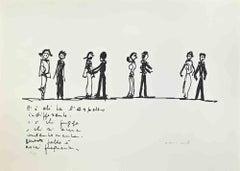 Amoureux - Lithographie de Maria Carli - Fin du 20e siècle