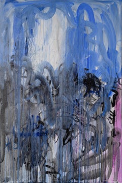 Untitled#2 de Maria Cohen - Peinture expressionniste abstraite, huile sur toile, 2023