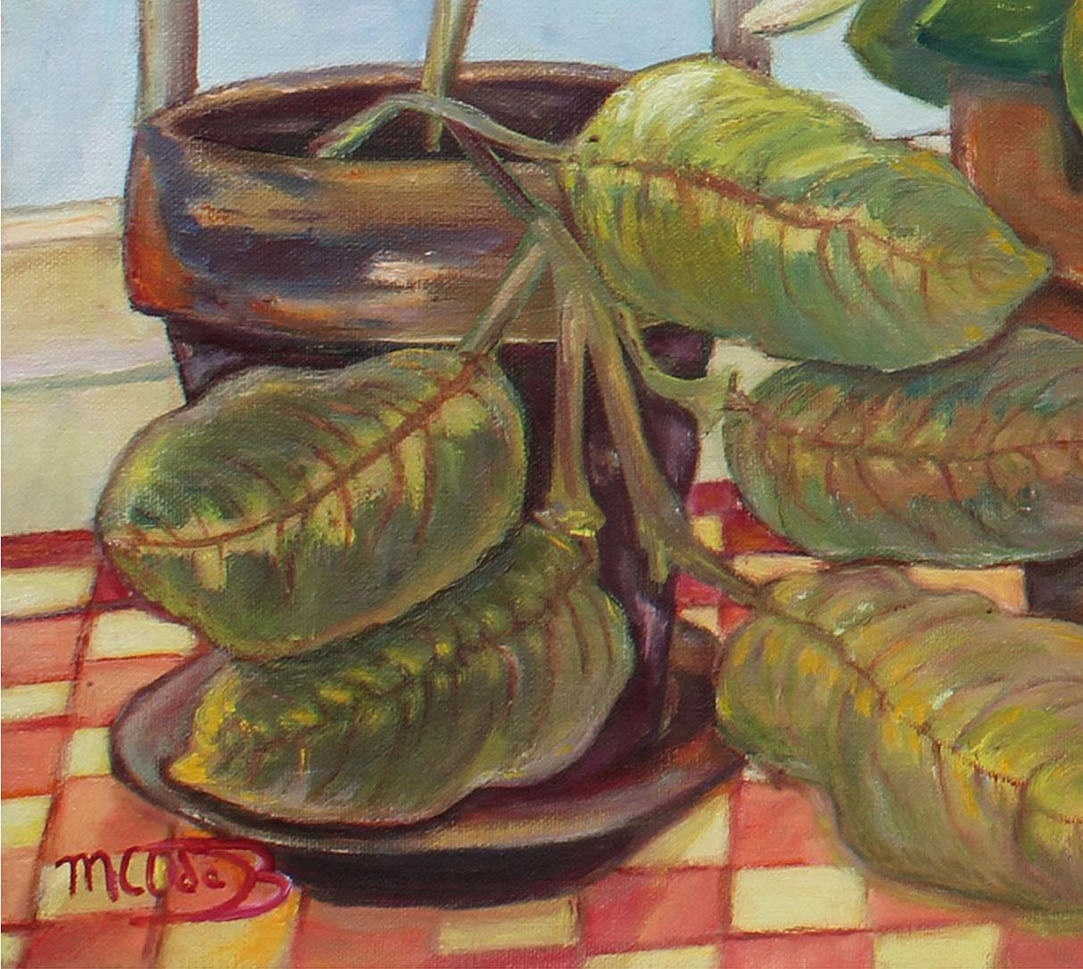 plant oil painting