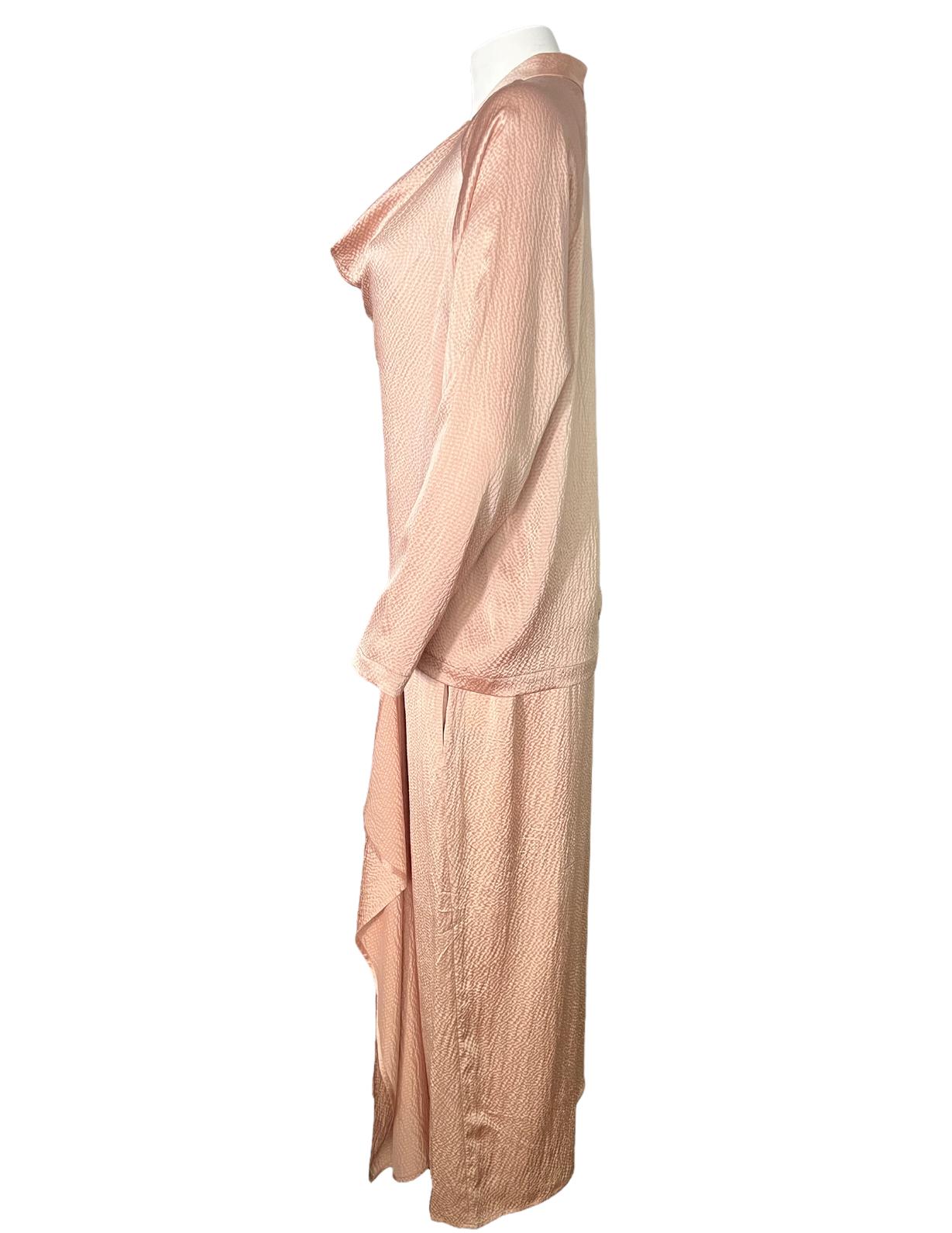 Women's Maria Cornejo Pink Silk Maxi Dress and Blouse Set For Sale