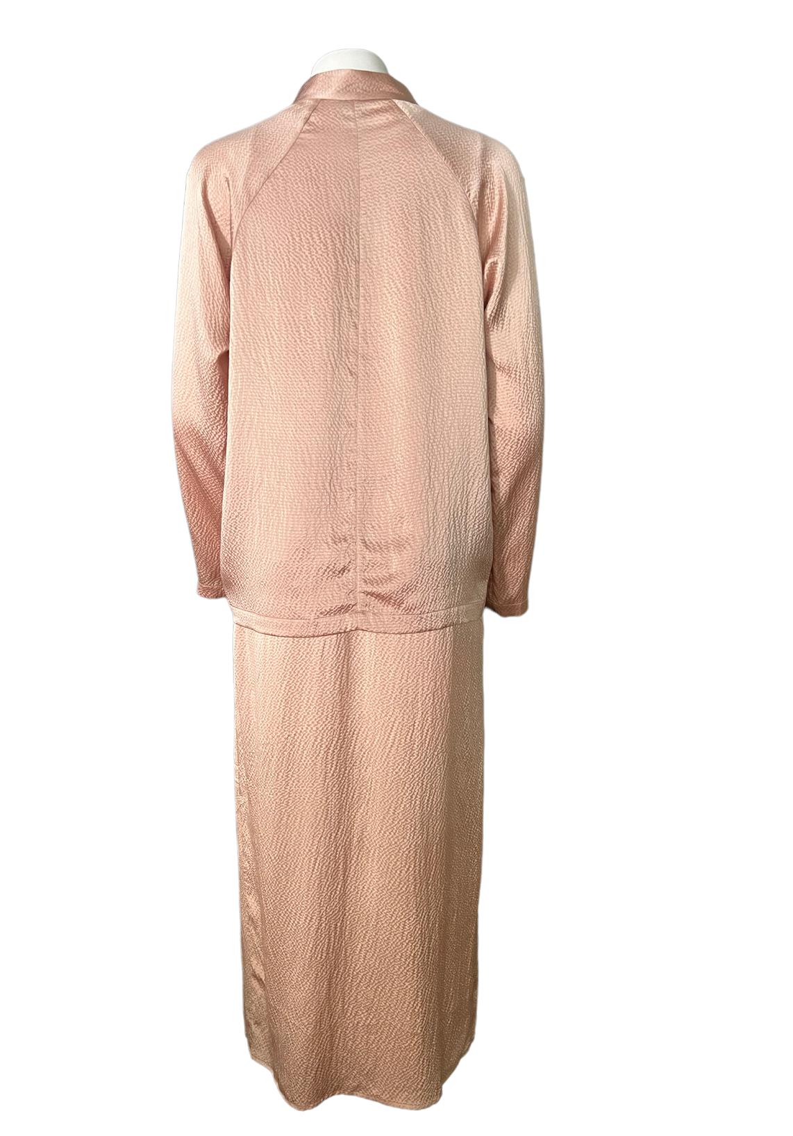 Maria Cornejo Pink Silk Maxi Dress and Blouse Set For Sale 1