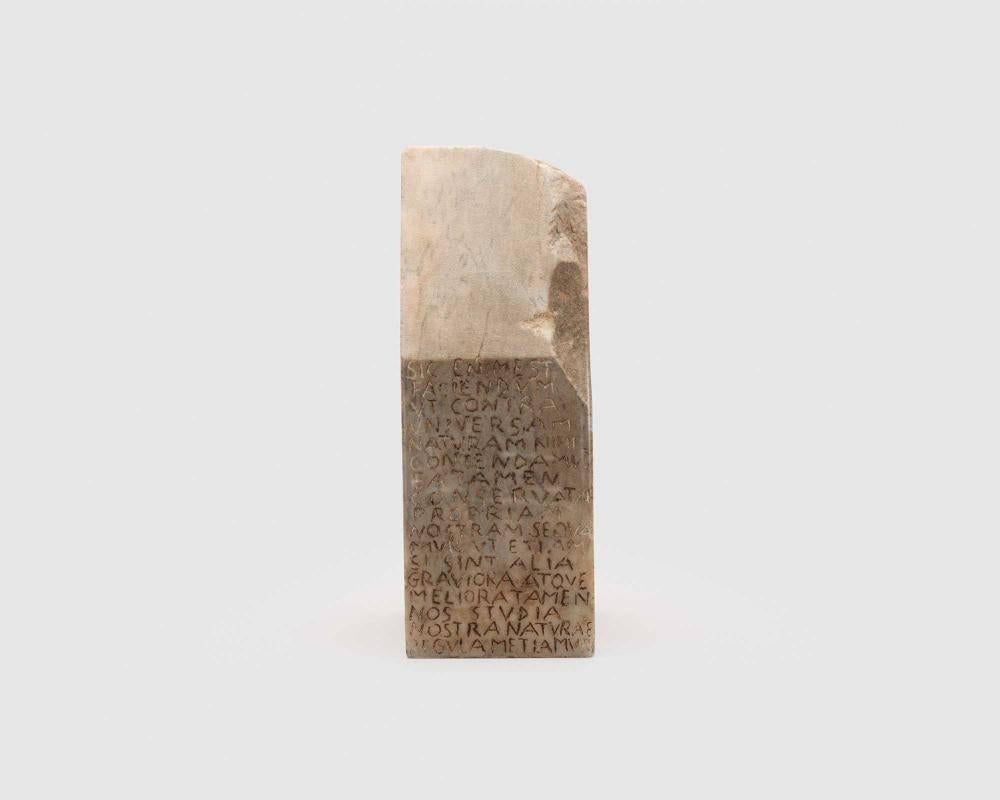 Damen, Marmor und Stoff Konzeptuelle abstrakte Skulptur Maria Dompe im Angebot 1
