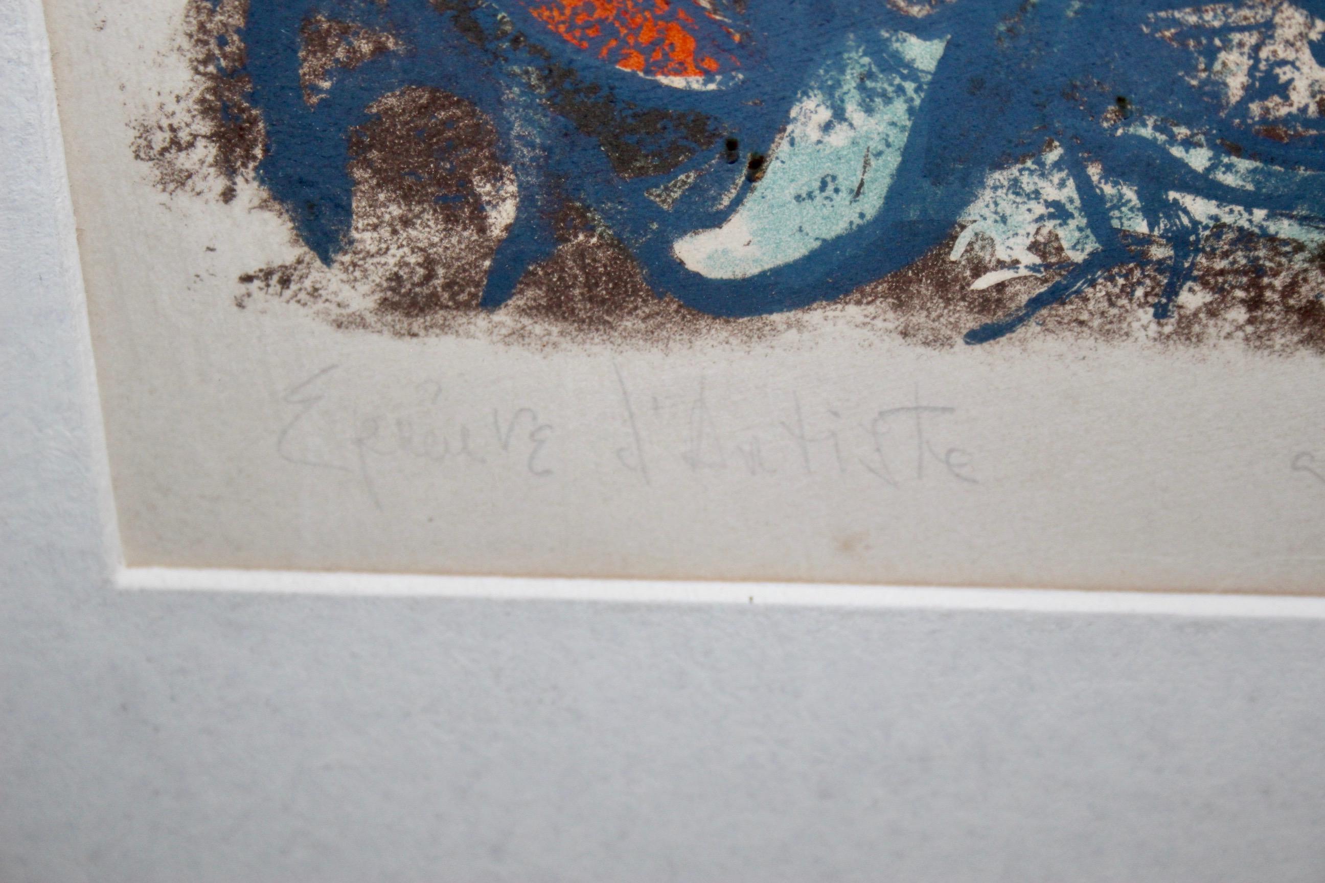 Maria Elena Vieira da Silva print signed dedicated  da silva 61 épreuve d artiste 