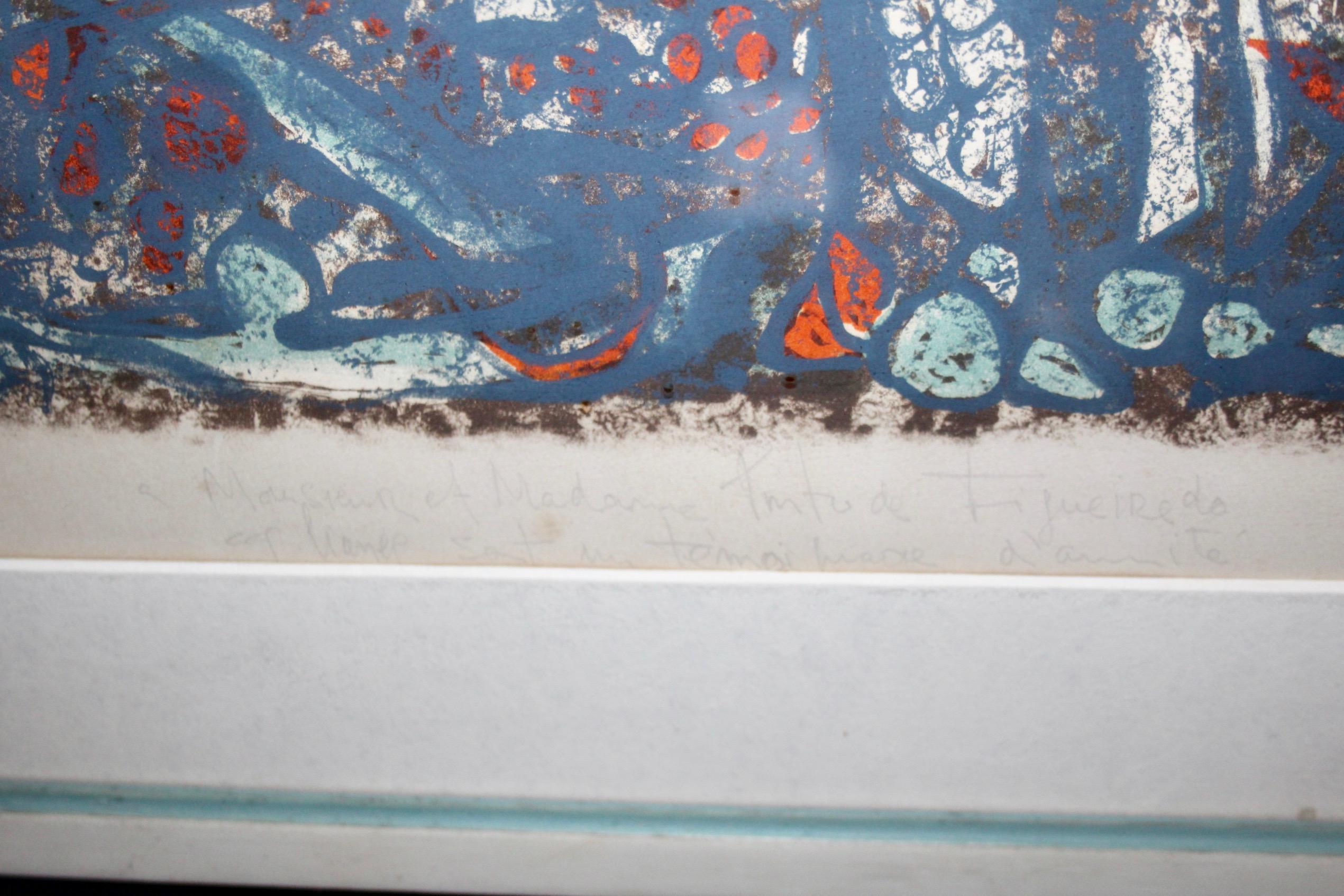 Maria Elena Vieira Da Silva print signed and dated 61 In Good Condition For Sale In grand Lancy, CH