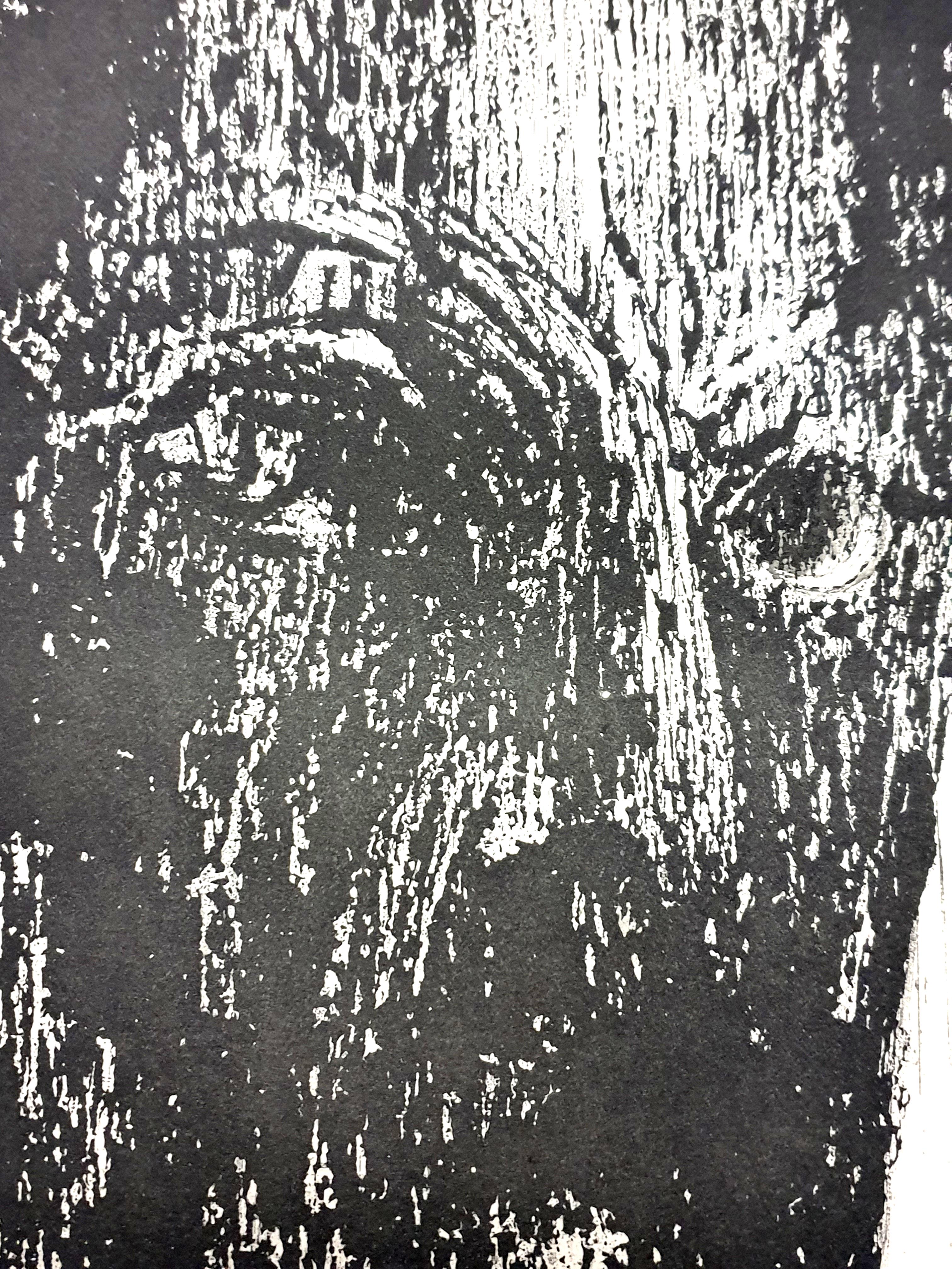 Maria Elena Vieira da Silva - The Man - Original Handsigned Etching For Sale 1