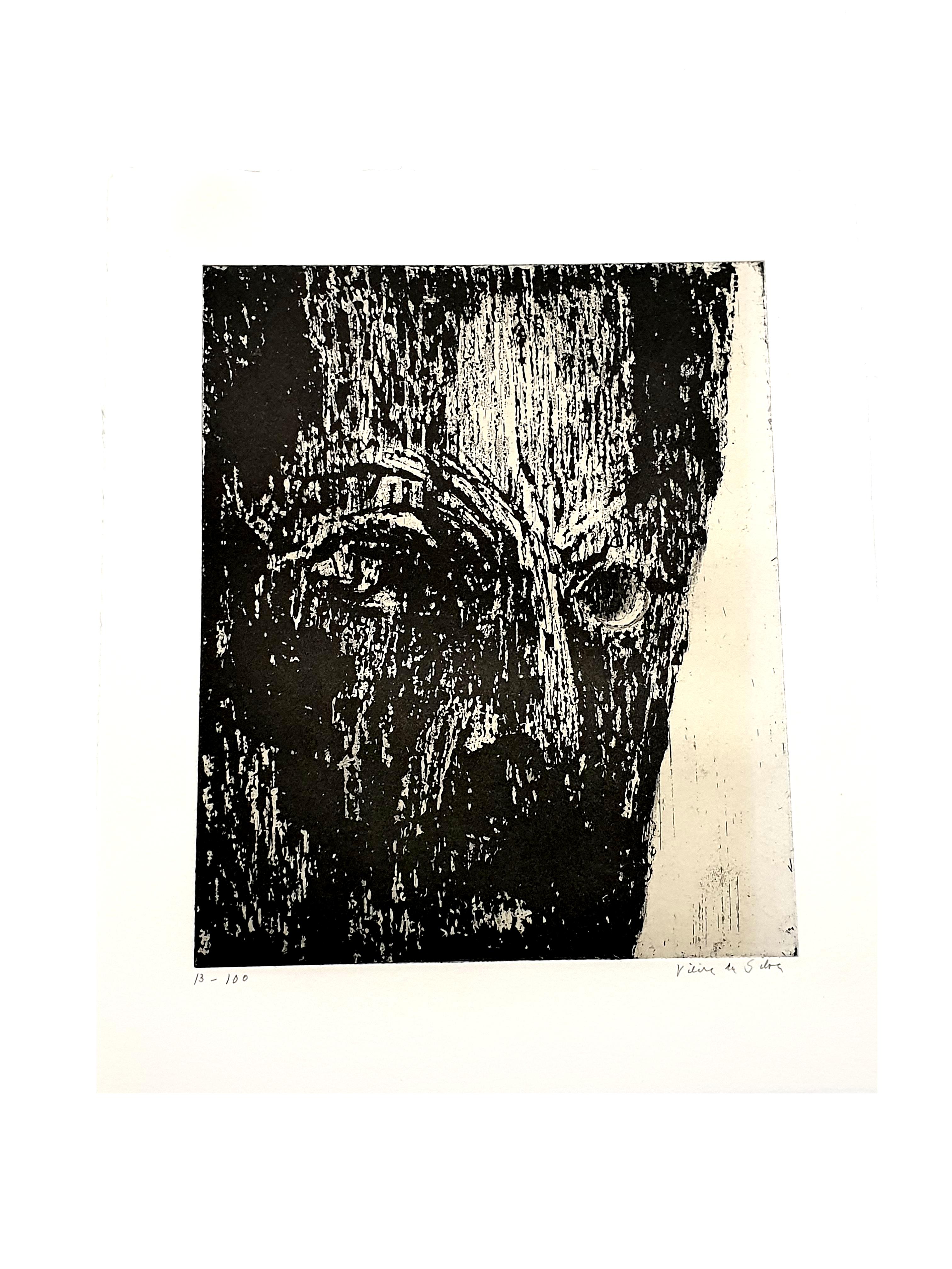 Maria Elena Vieira da Silva - The Man - Original Handsigned Etching For Sale 2