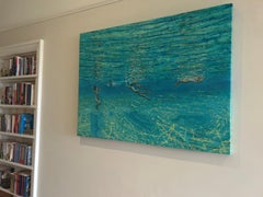 Swimmers I, Maria Filopoulou, Greek, Water, Natural World, Expansive, Lagoon