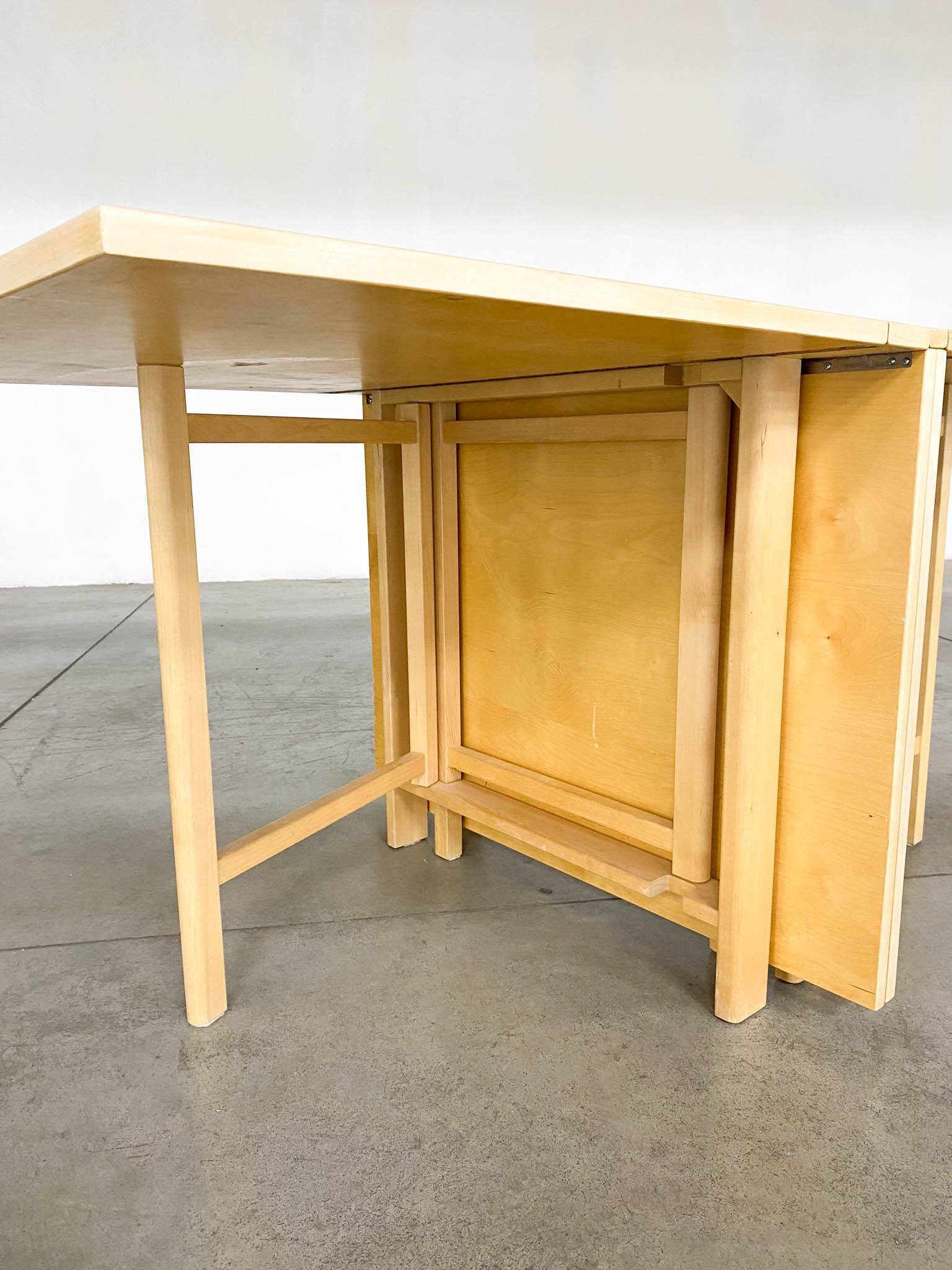 Maria Flap Folding Dining Table by Bruno Mathsson for Firma Karl Mathsson For Sale 6