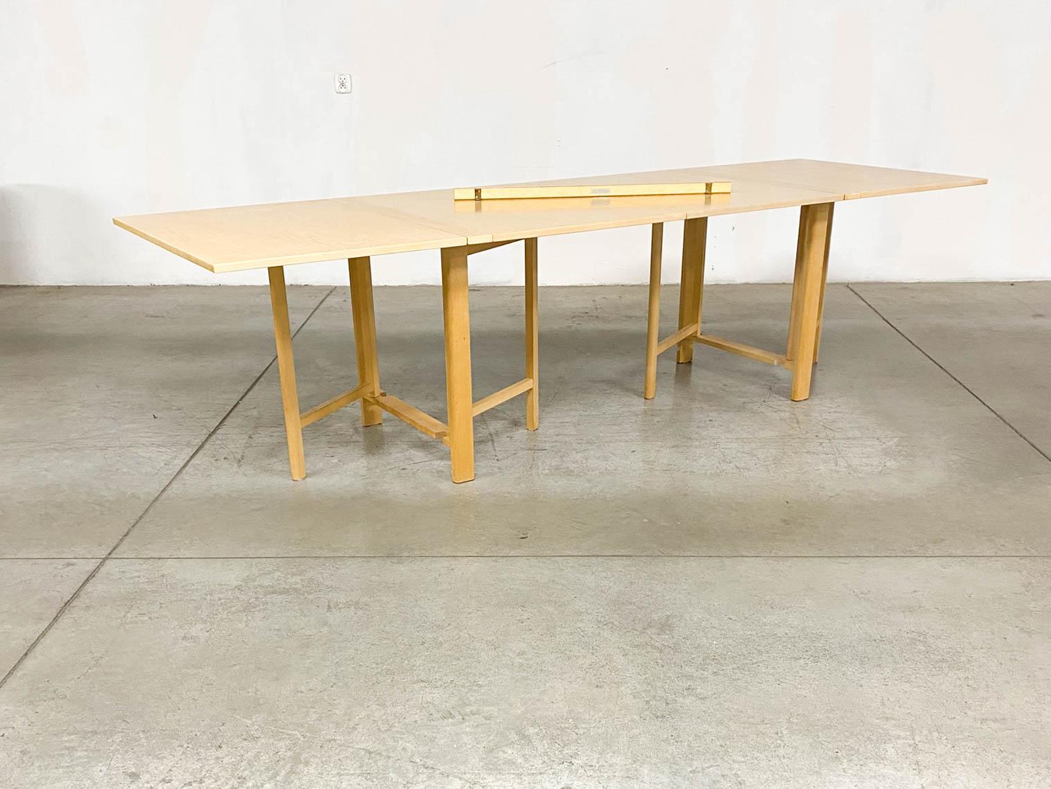 Maria Flap Folding Dining Table by Bruno Mathsson for Firma Karl Mathsson For Sale 13