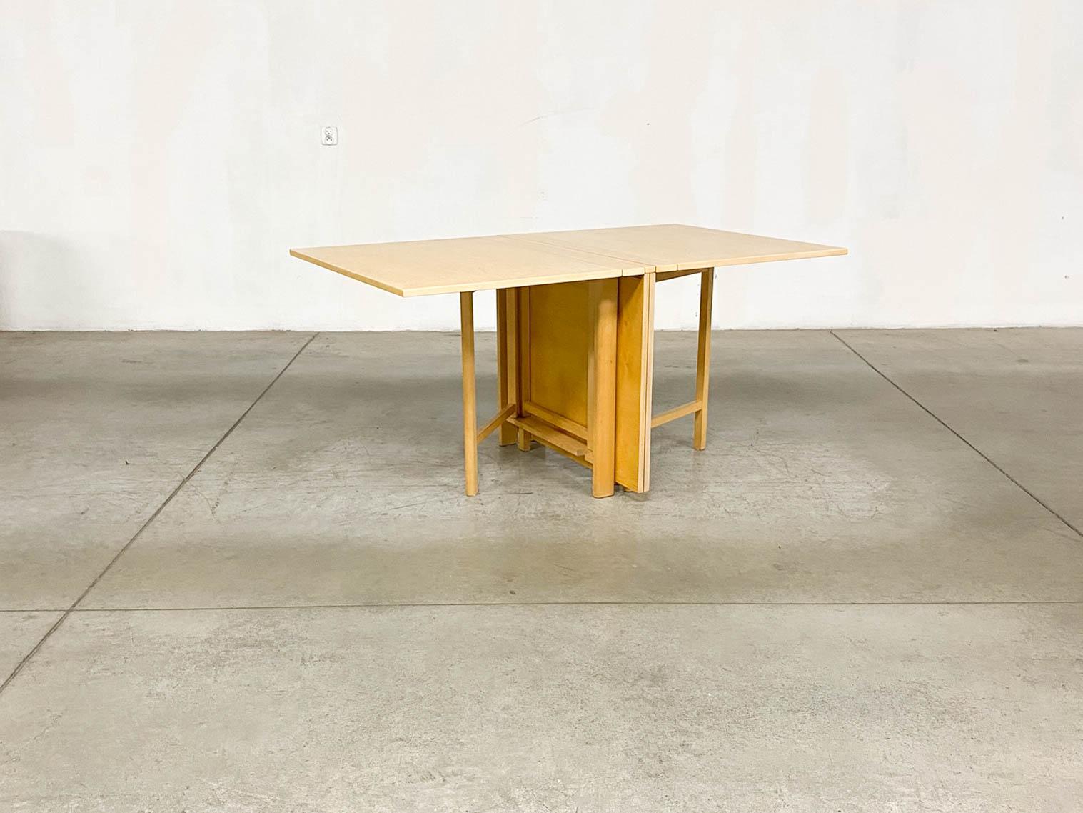 Mid-Century Modern Maria Flap Folding Dining Table by Bruno Mathsson for Firma Karl Mathsson For Sale