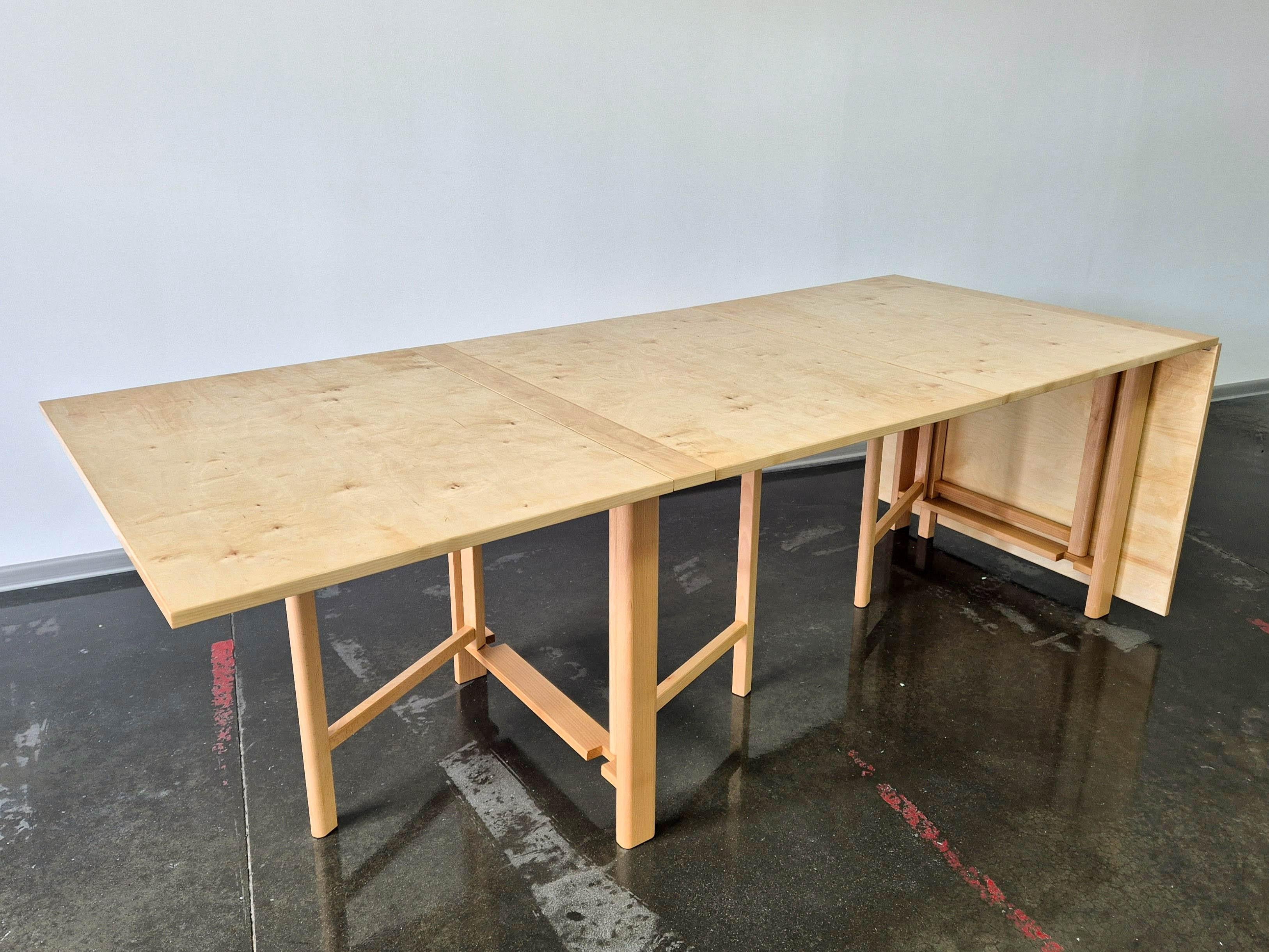 Mid-Century Modern Maria Flap Folding Dining Table by Bruno Mathsson for Firma Karl Mathsson For Sale