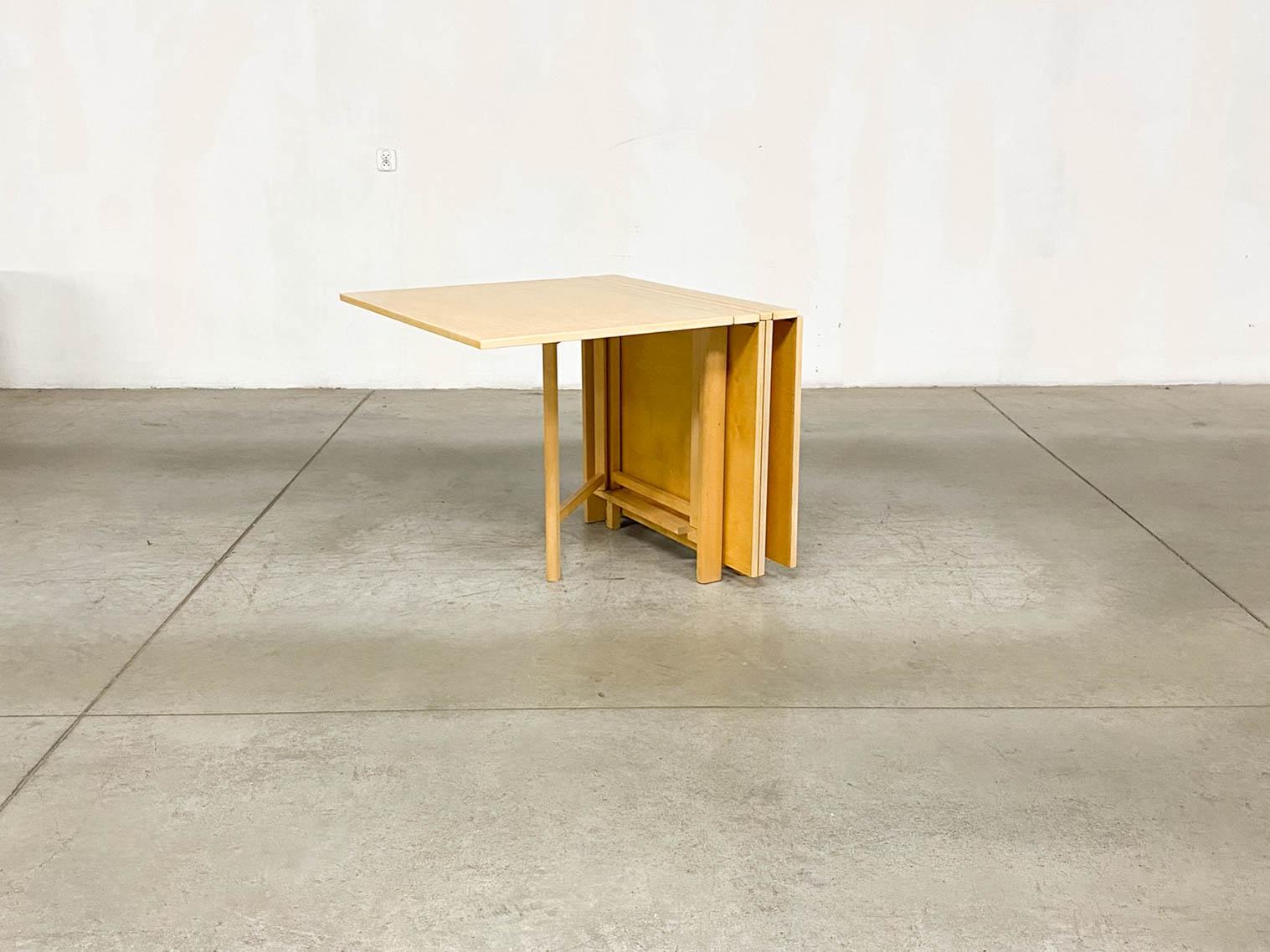 Swedish Maria Flap Folding Dining Table by Bruno Mathsson for Firma Karl Mathsson For Sale