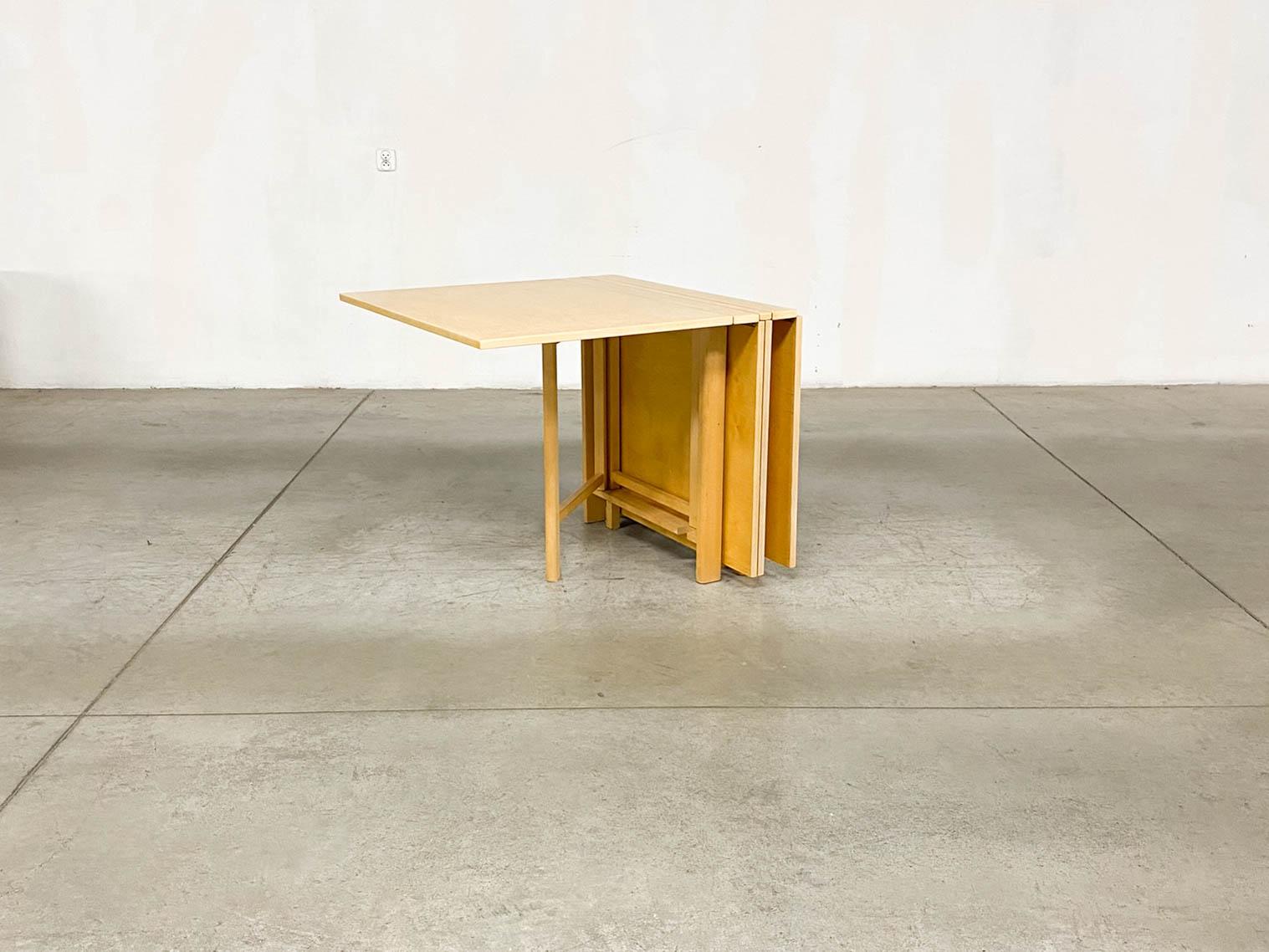 Mid-Century Modern Maria Flap Folding Dining Table by Bruno Mathsson for Firma Karl Mathsson For Sale