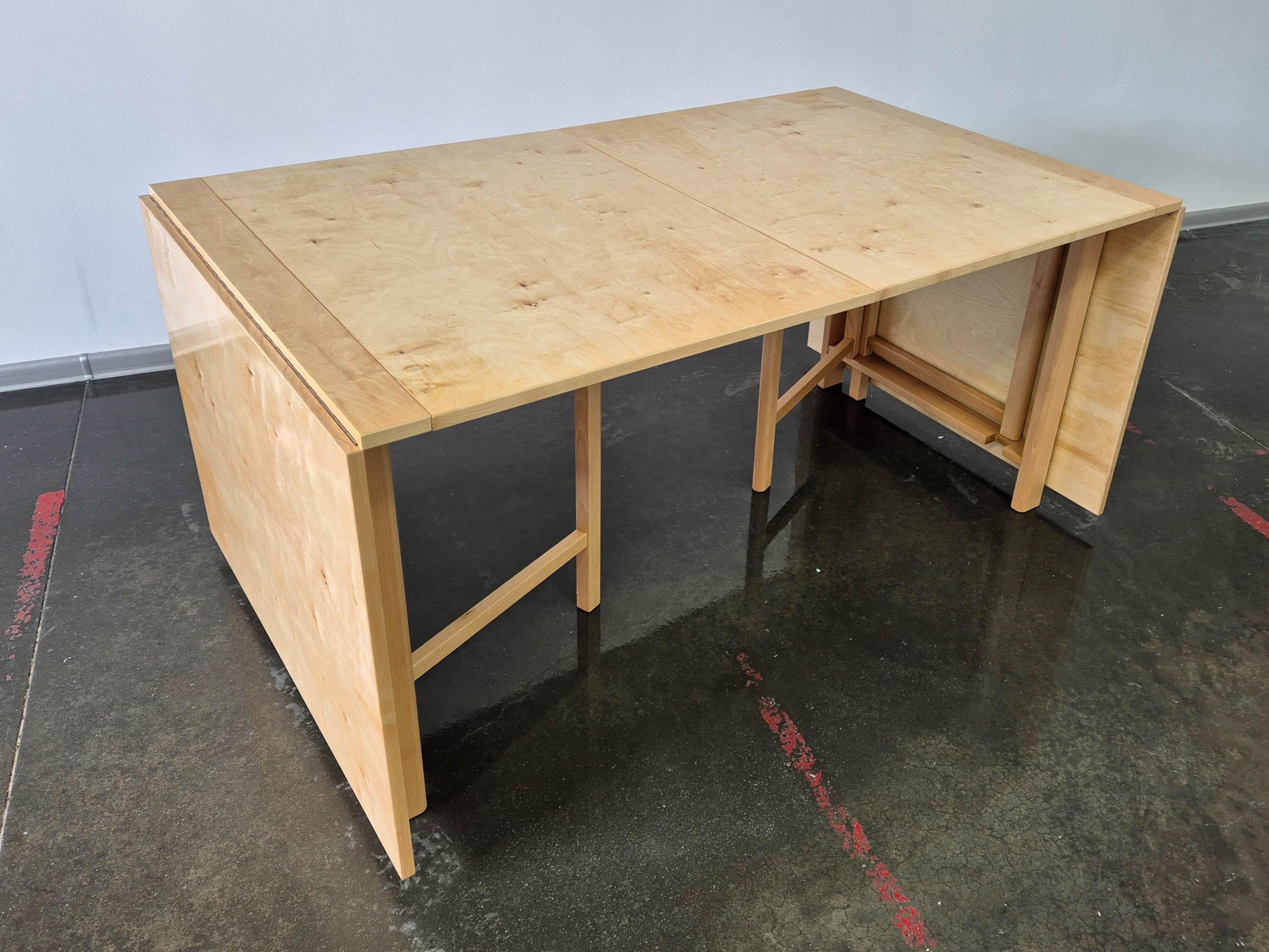 Swedish Maria Flap Folding Dining Table by Bruno Mathsson for Firma Karl Mathsson For Sale