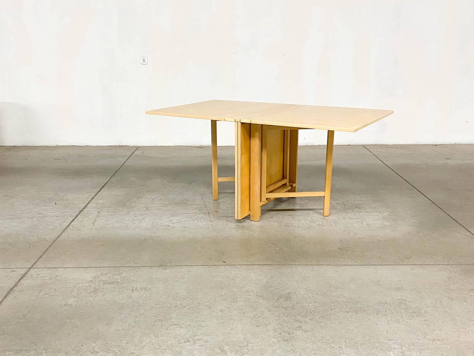 Wood Maria Flap Folding Dining Table by Bruno Mathsson for Firma Karl Mathsson For Sale