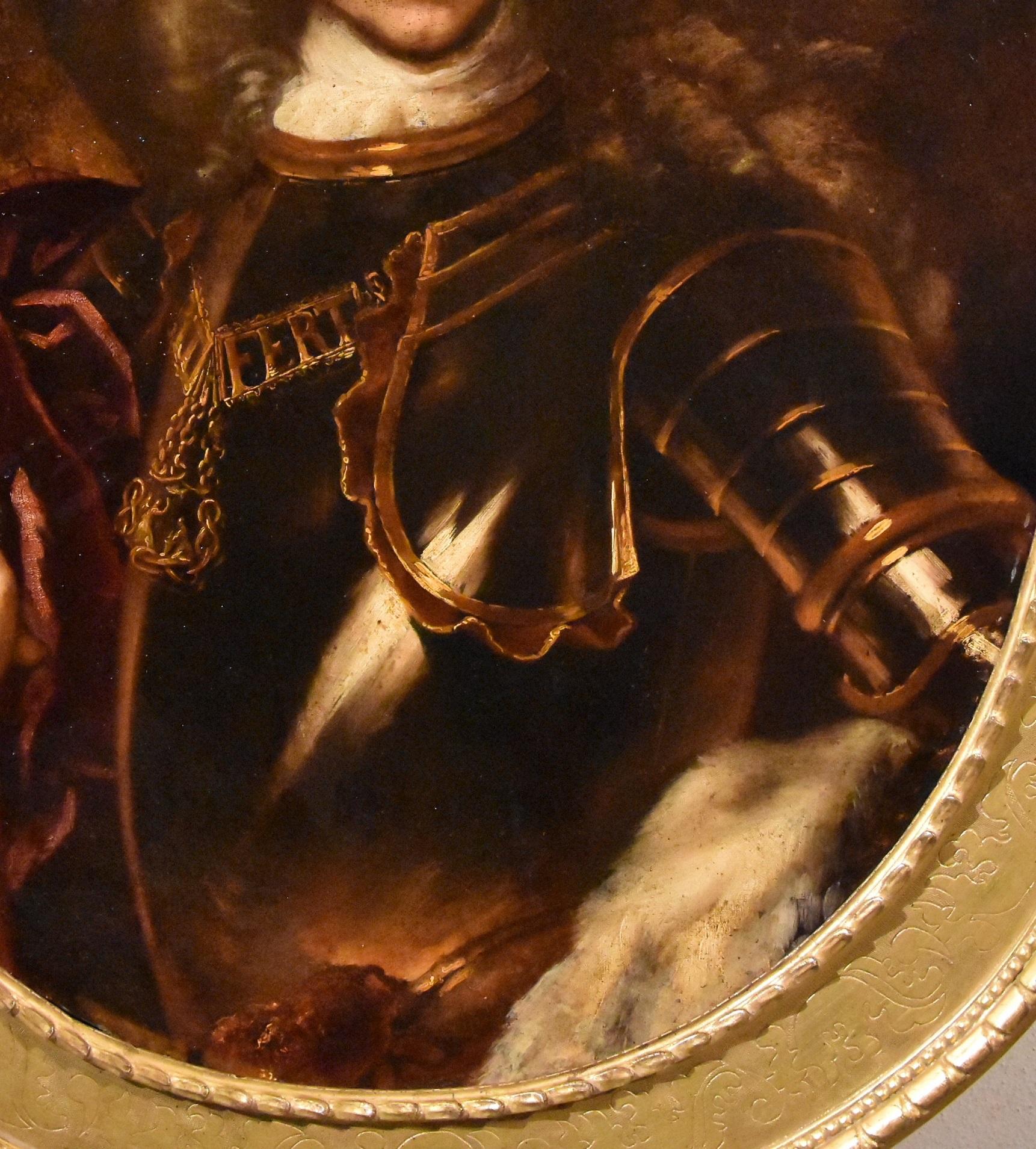 Portrait de roi Clementi huile sur toile maître ancien italien 18ème siècle  en vente 2