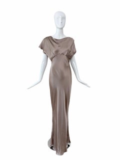 MARIA GRACHVOGEL Vintage-Abendkleid aus Seide in Mauve, Maxikleid