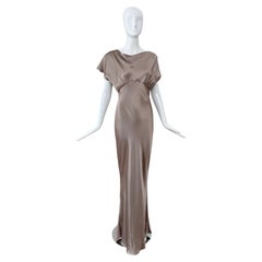 MARIA GRACHVOGEL Vintage Mauve Silk Evening Gown Maxi Dress