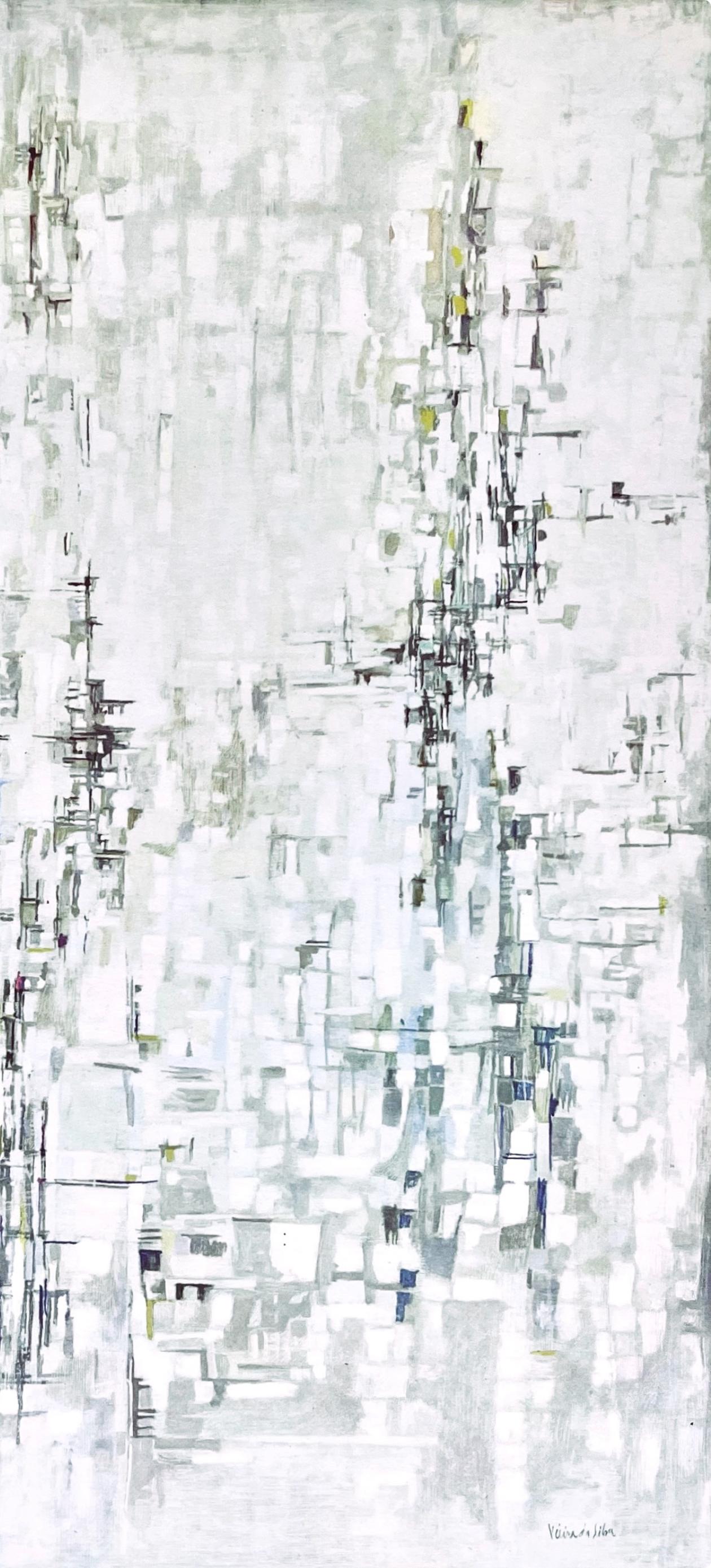 da Silva, La cathédrale, Vieira da Silva, Peintres d'aujourd'hui (after) - Gray Abstract Print by Maria Helena Vieira da Silva