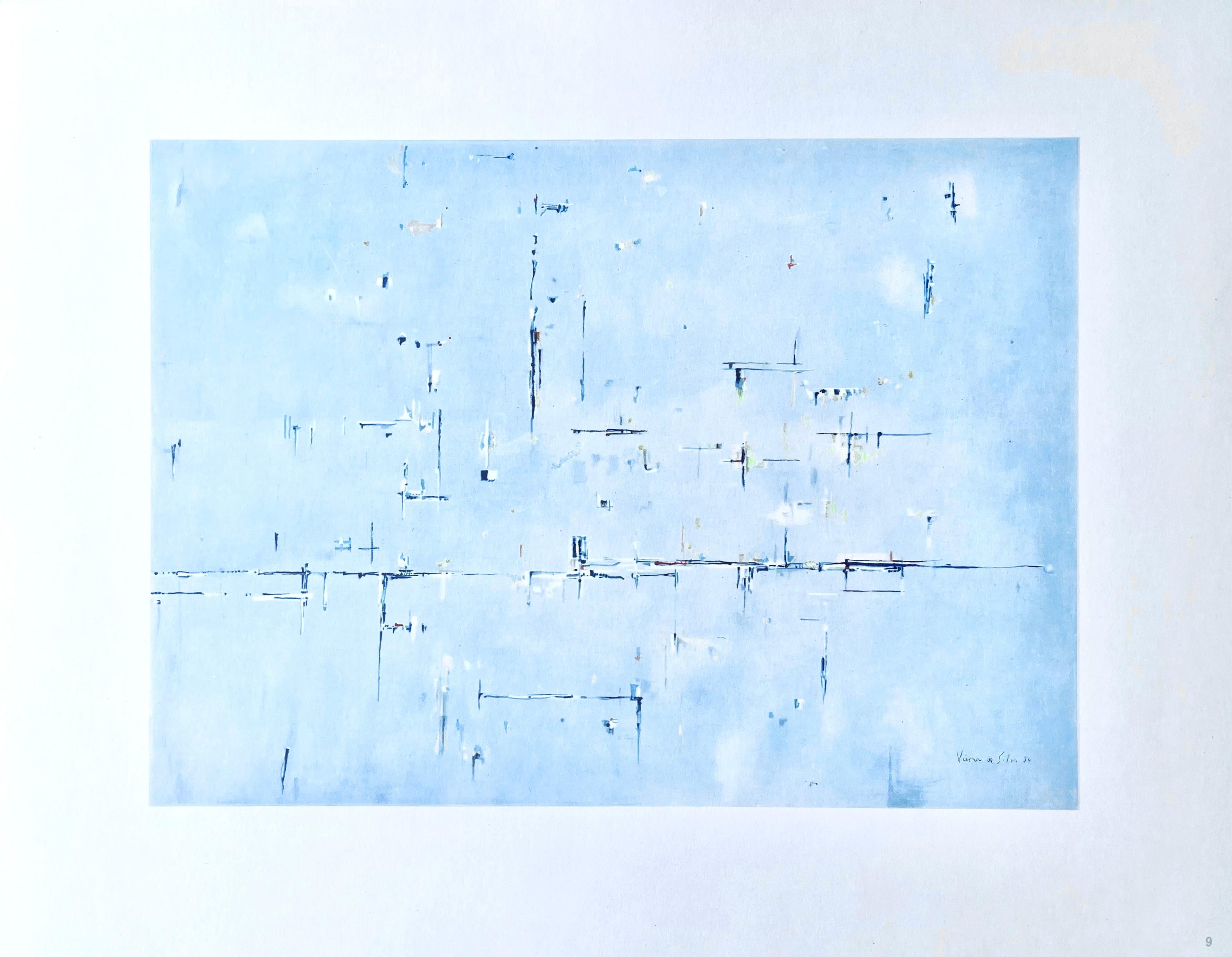 Lithograph on vélin paper. Paper Size: 10.83 x 13.78 inches. Inscription: Signed in the plate and unnumbered, as issued. Notes: From the folio, Vieira da Silva, Peintres d'aujourd'hui, 1960. Published by Fernand Hazan, Éditeur, Paris; rendered by