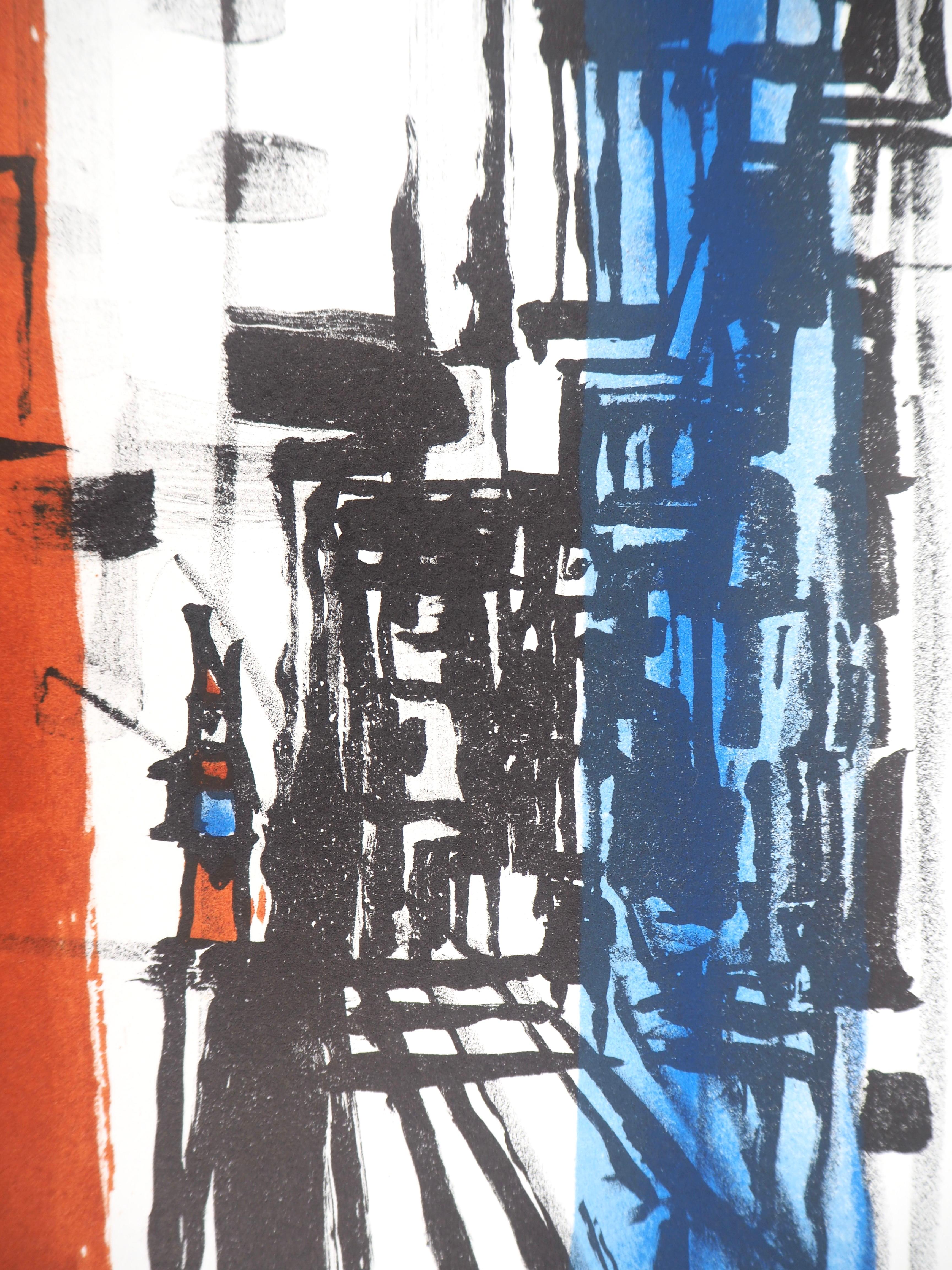 Goldoni, Société internationale d'art XXe siècle - Gray Abstract Print by Maria Helena Vieira da Silva