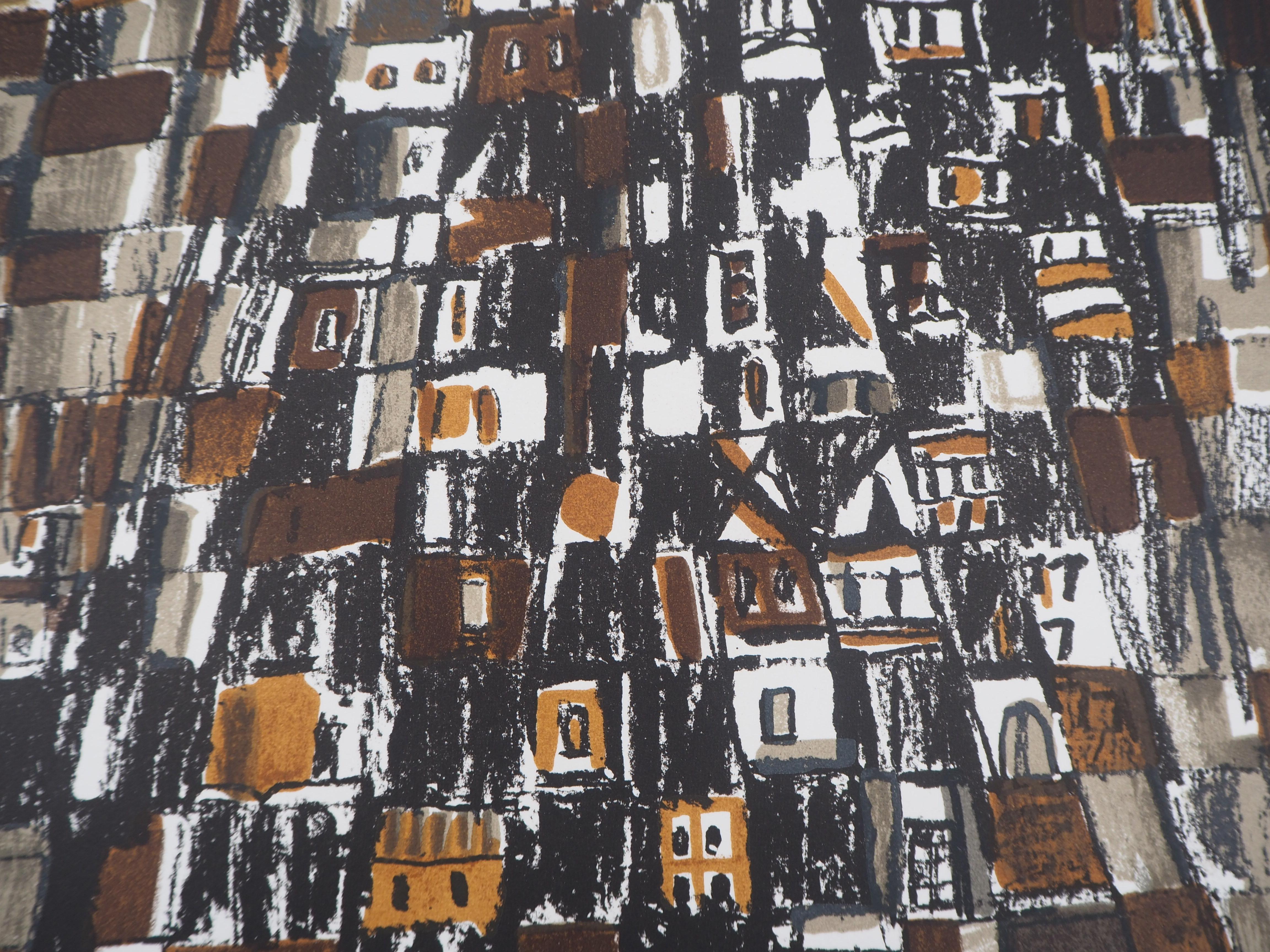La ville (Rivière 89), Société internationale d'art XXe siècle - Modern Print by Maria Helena Vieira da Silva