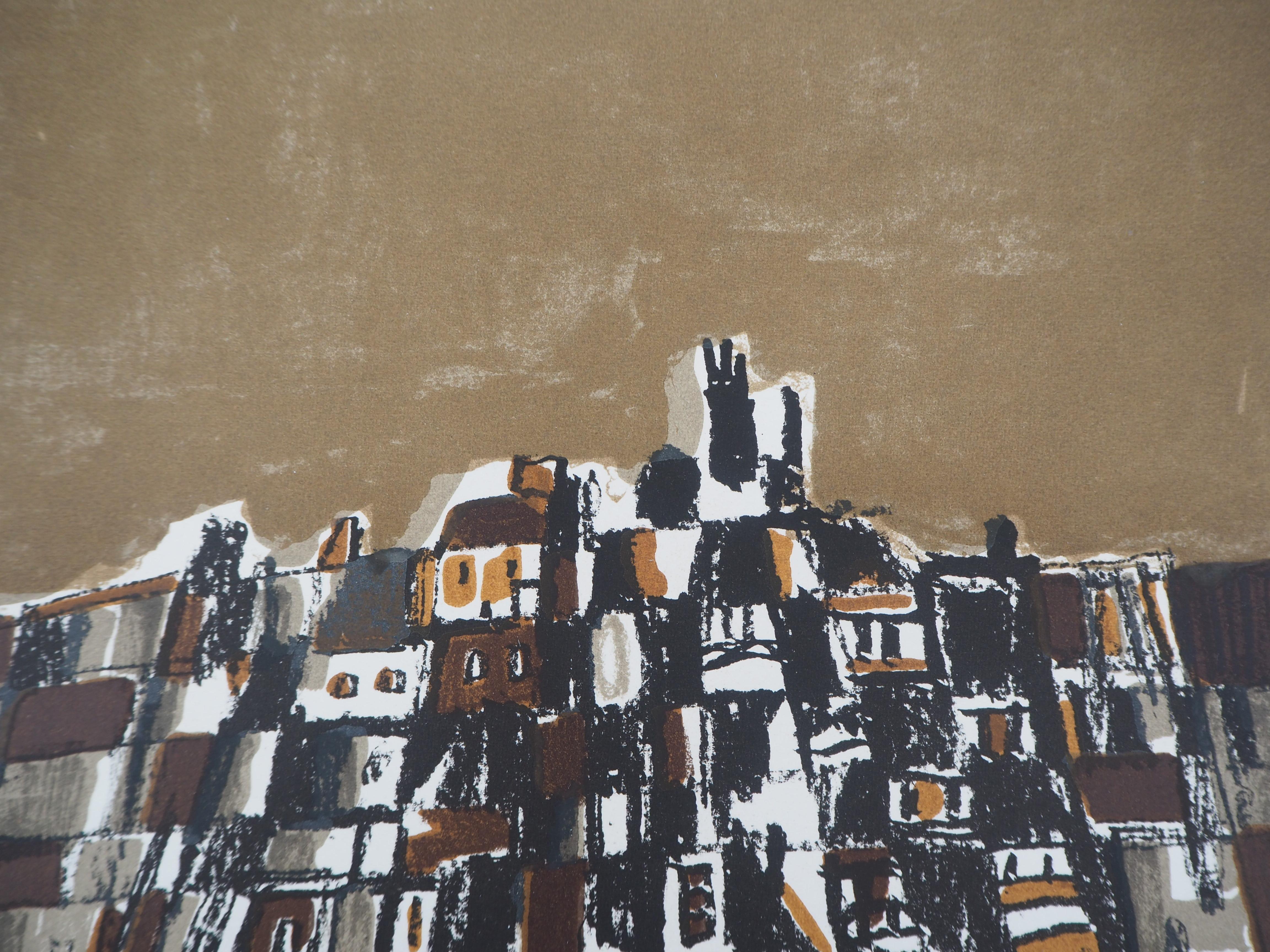 Lithograph on vélin paper. Paper Size: 12.4 x 9.65 inches. Inscription: Unsigned and unnumbered, as issued. Catalogue raisonné references: Rivière, Yves. Vieira Da Silva Les Estampes, 1929-1976. Arts et Métiers Graphiques, 1977, illustration 89.