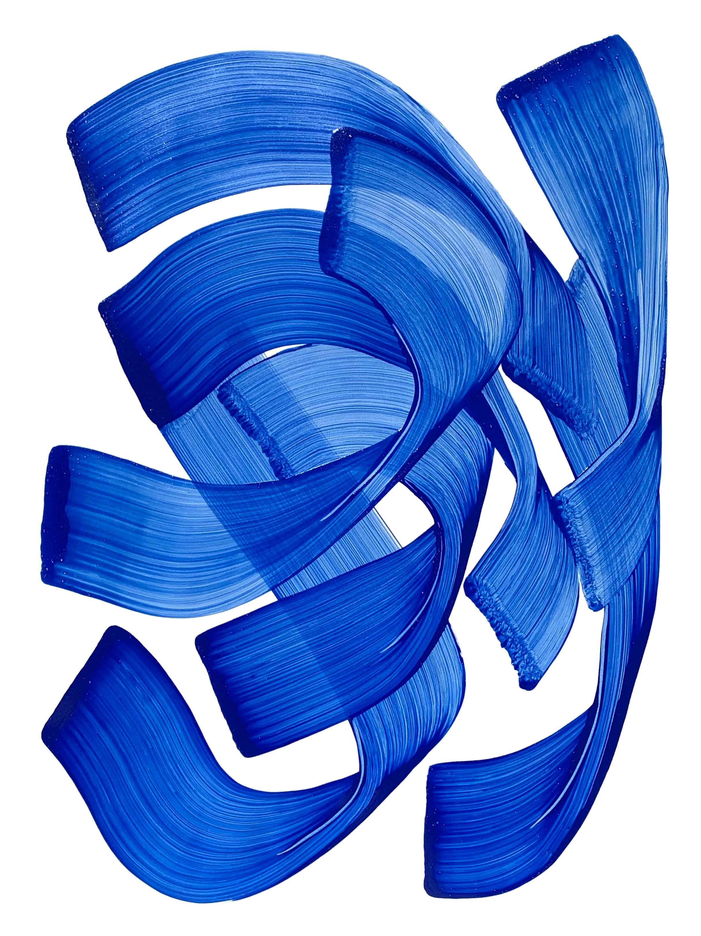 Maria José Benvenuto  Abstract Painting - 'Cobalt blue', 2021, Colourful abstract work on paper