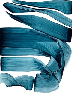 'Midnight blue II', 2021, œuvre abstraite colorée sur papier