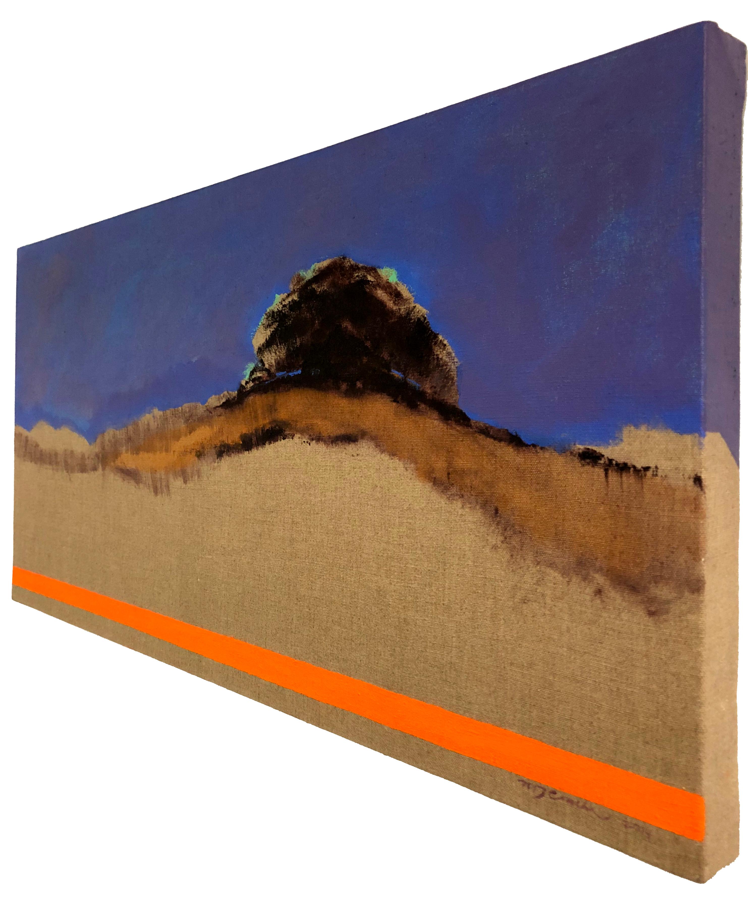 Impresión del viento, pintura abstracta de paisaje, óleo contemporáneo sobre lino - Painting Abstracto de Maria Jose Concha