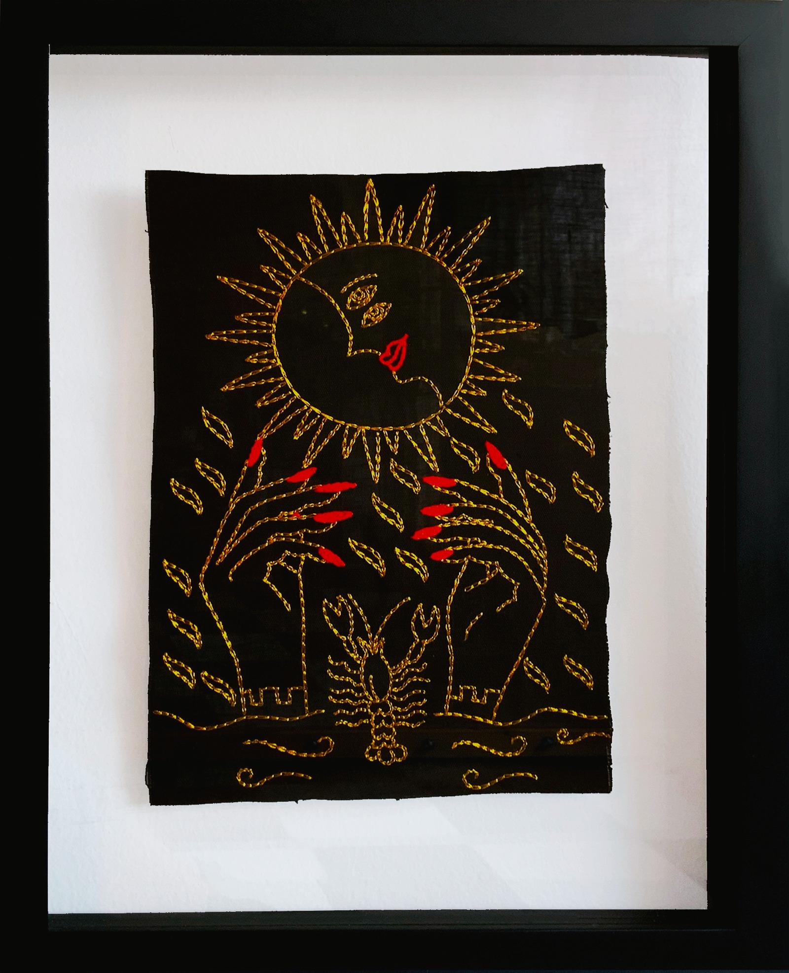 Il sole e la luna, dittico, 2019
Dalla serie Ventura
Filo da ricamo su tela
Dimensioni complessive del telaio: 40 cm H. x 60 cm L. x 3 cm P.
Dimensioni complessive dell'immagine: 27 cm H. x 34 cm L.
Dimensione individuale:
Dimensioni della cornice: