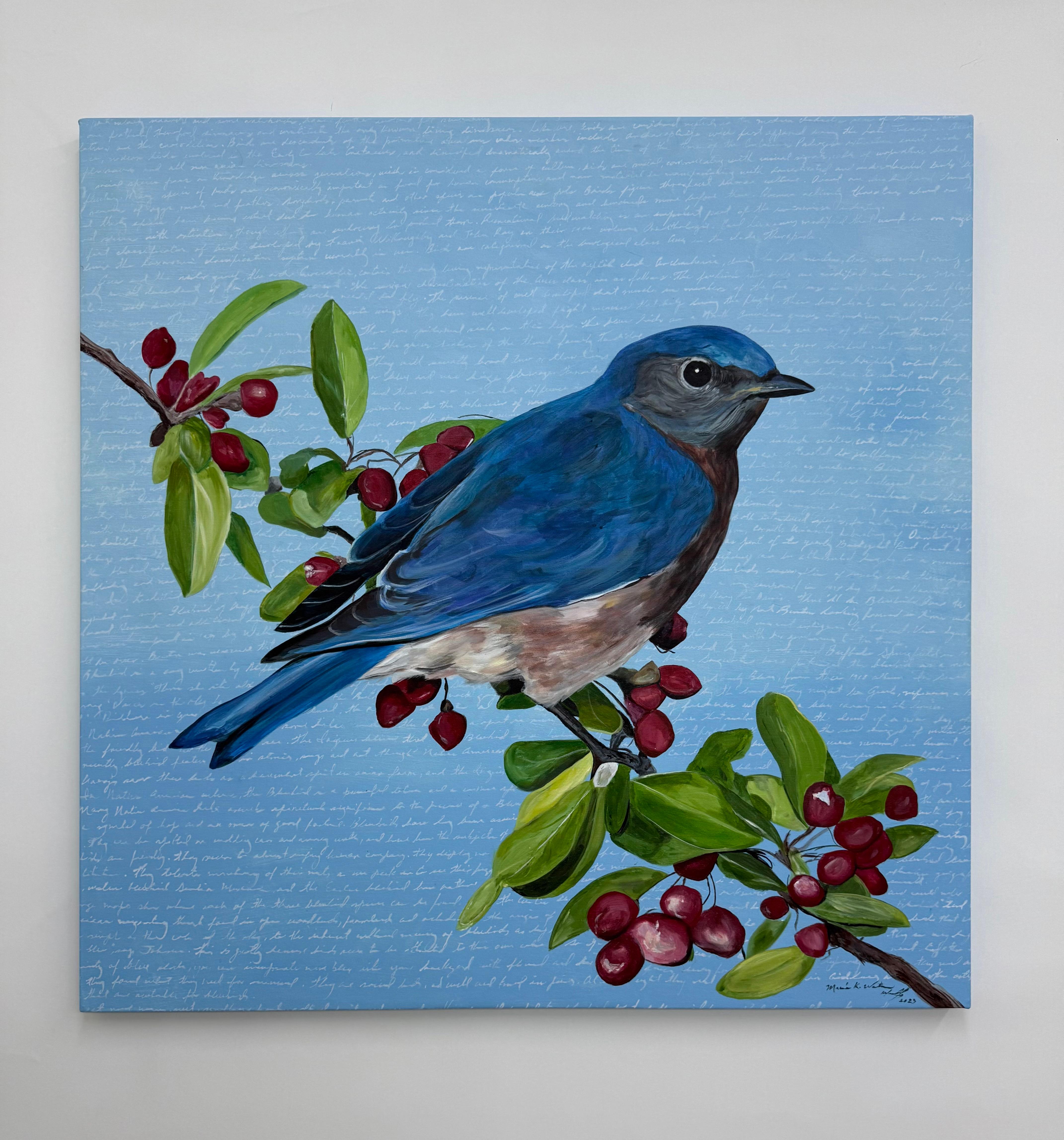 Azurblau, Originalgemälde (Zeitgenössisch), Painting, von Maria Karla Watson