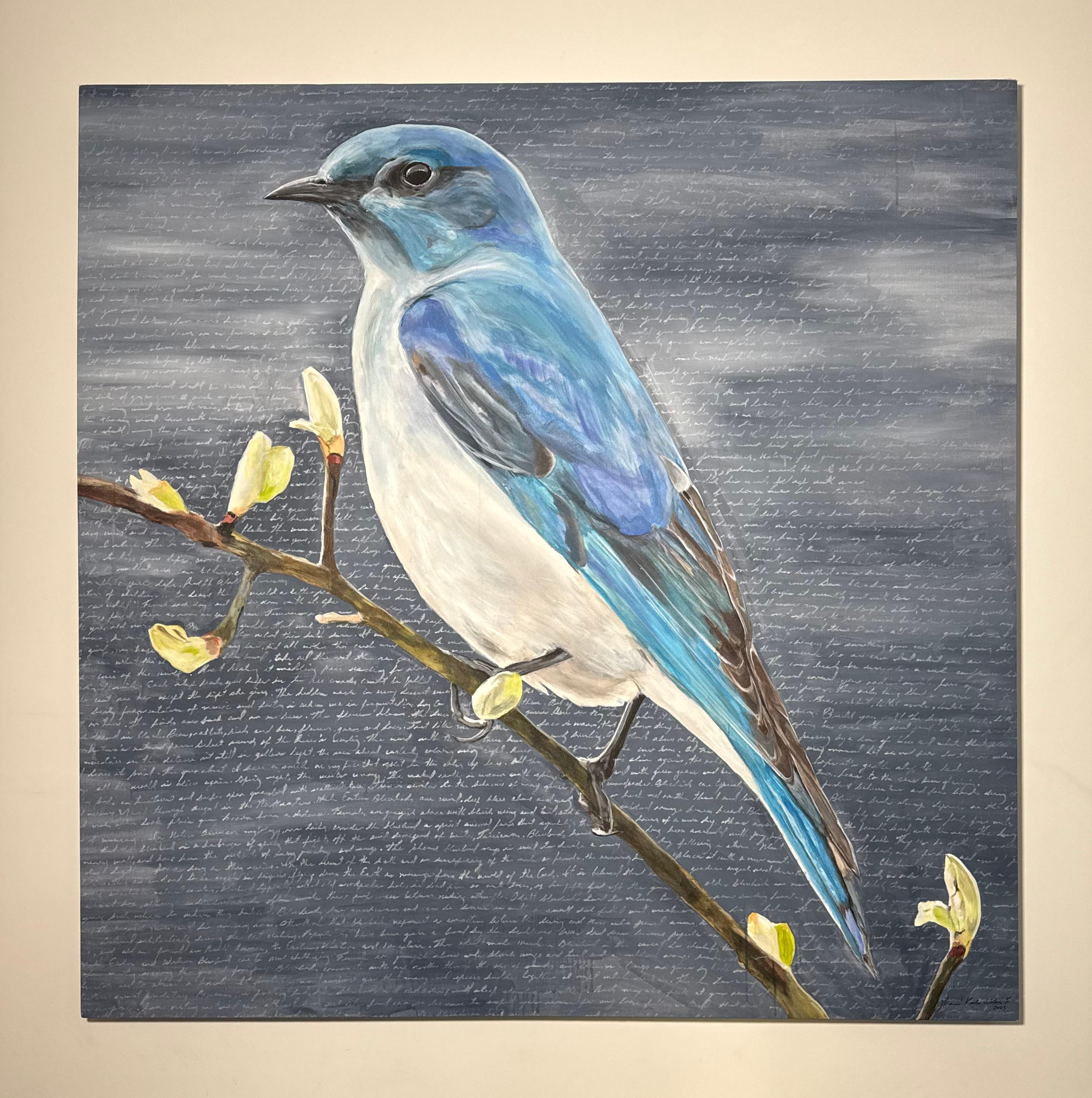 Blauer Vogel, Originalgemälde (Zeitgenössisch), Painting, von Maria Karla Watson