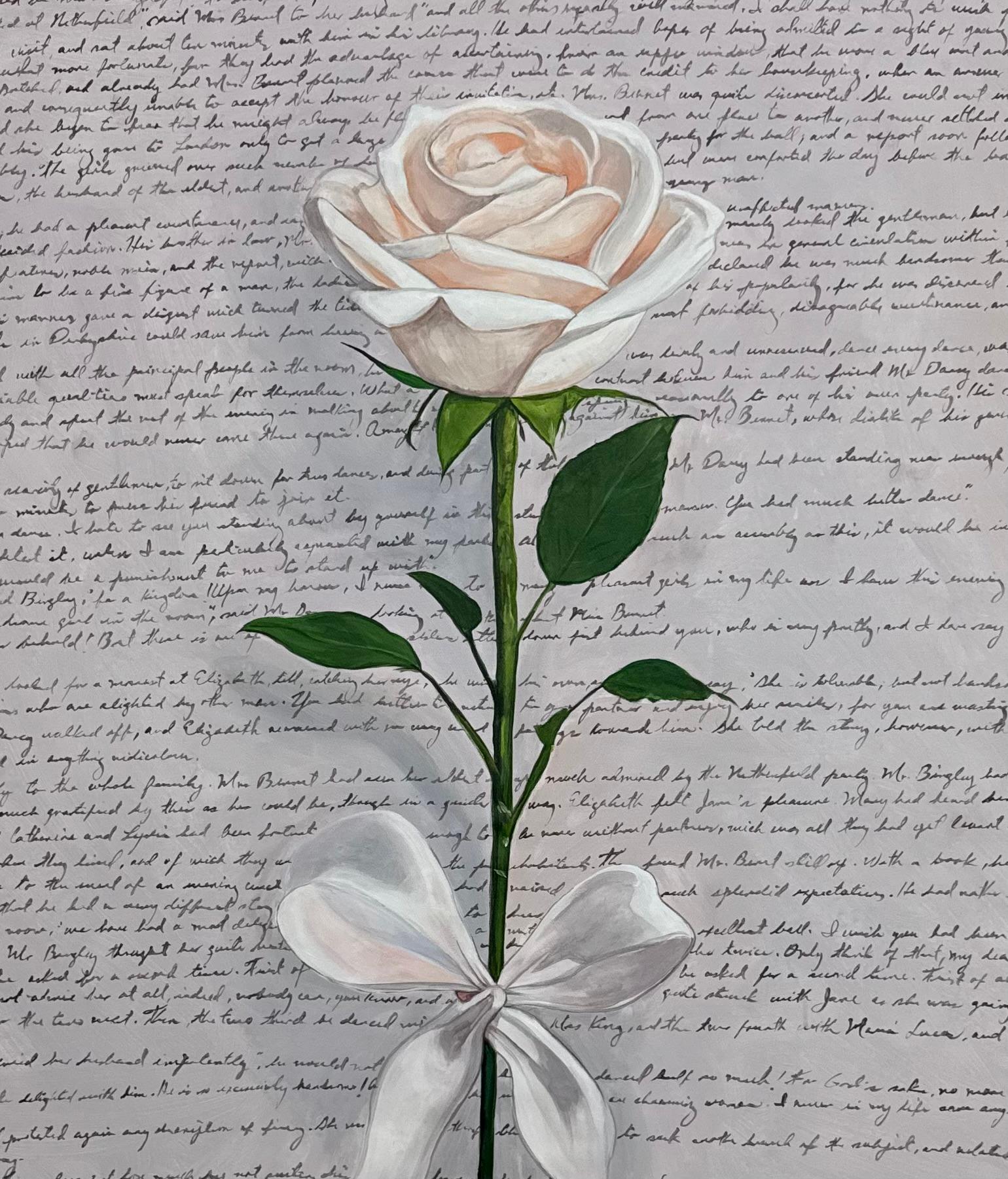 Fragilité ll, peinture originale - Gris Still-Life Painting par Maria Karla Watson