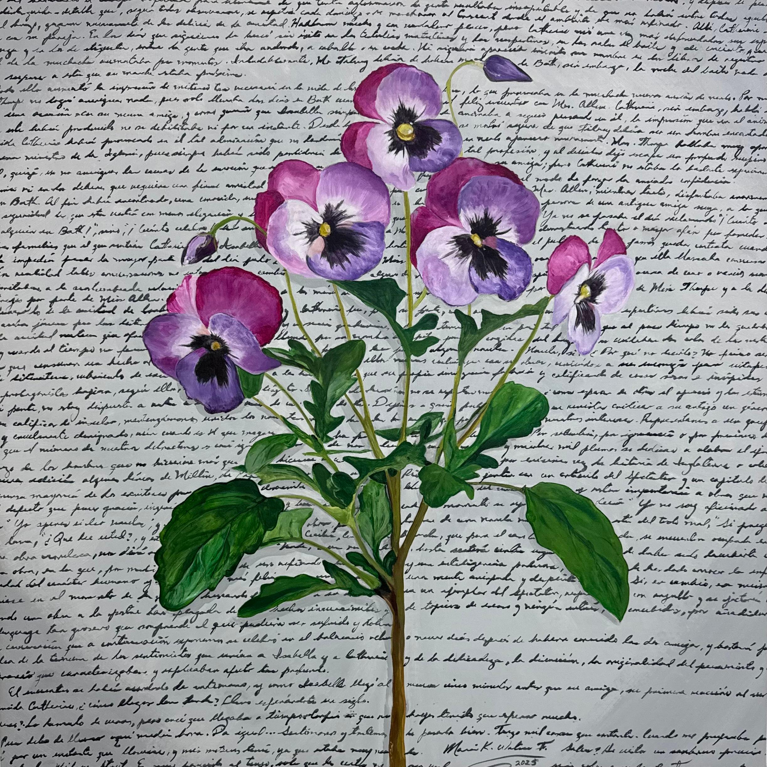 Still-Life Painting Maria Karla Watson - Magenta, peinture originale