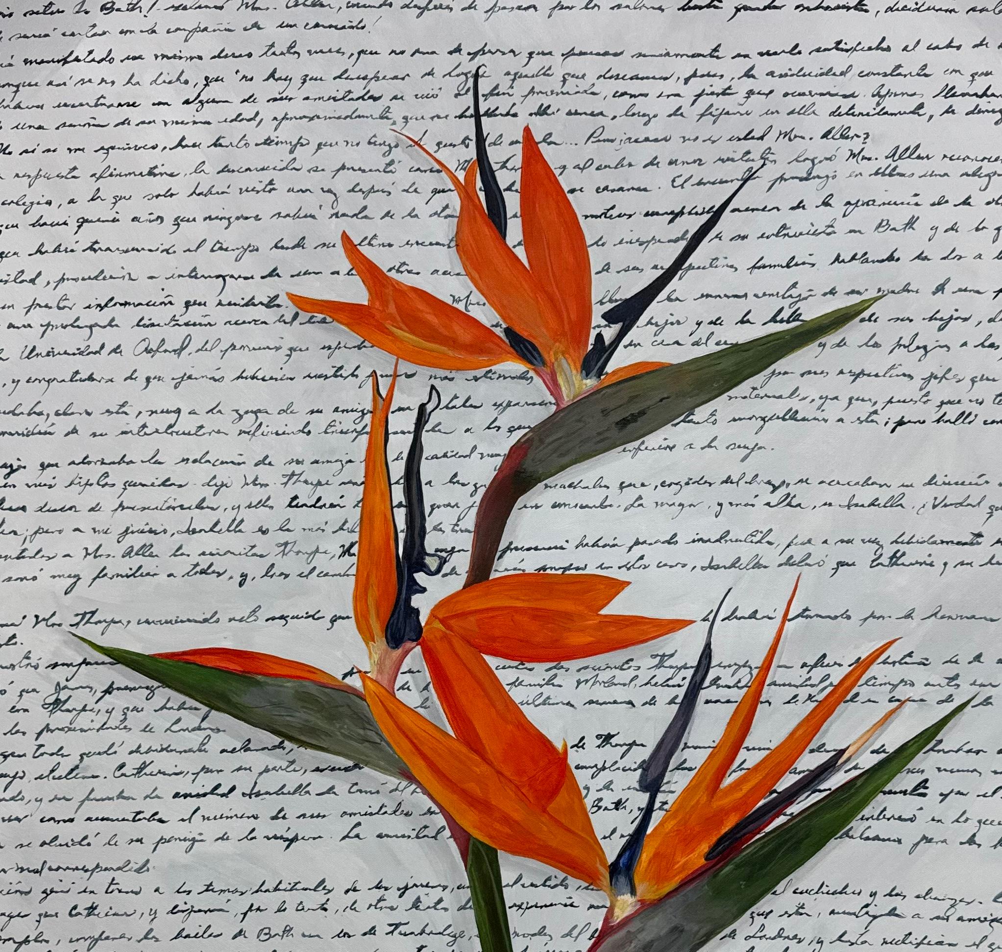 Paradiso, dipinto originale - Still-Life Painting Grigio di Maria Karla Watson