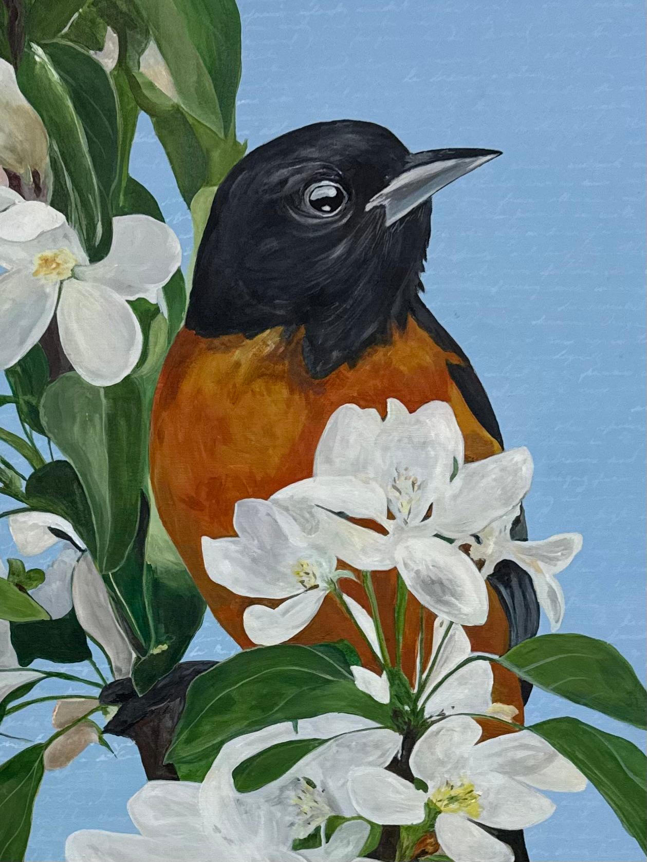 Primavera, Pintura original - Animal Painting Azul de Maria Karla Watson