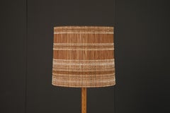 Maria Kipp Mid-Century Modern Organic Natural Reed Woven Lampenschirm, 1960er Jahre