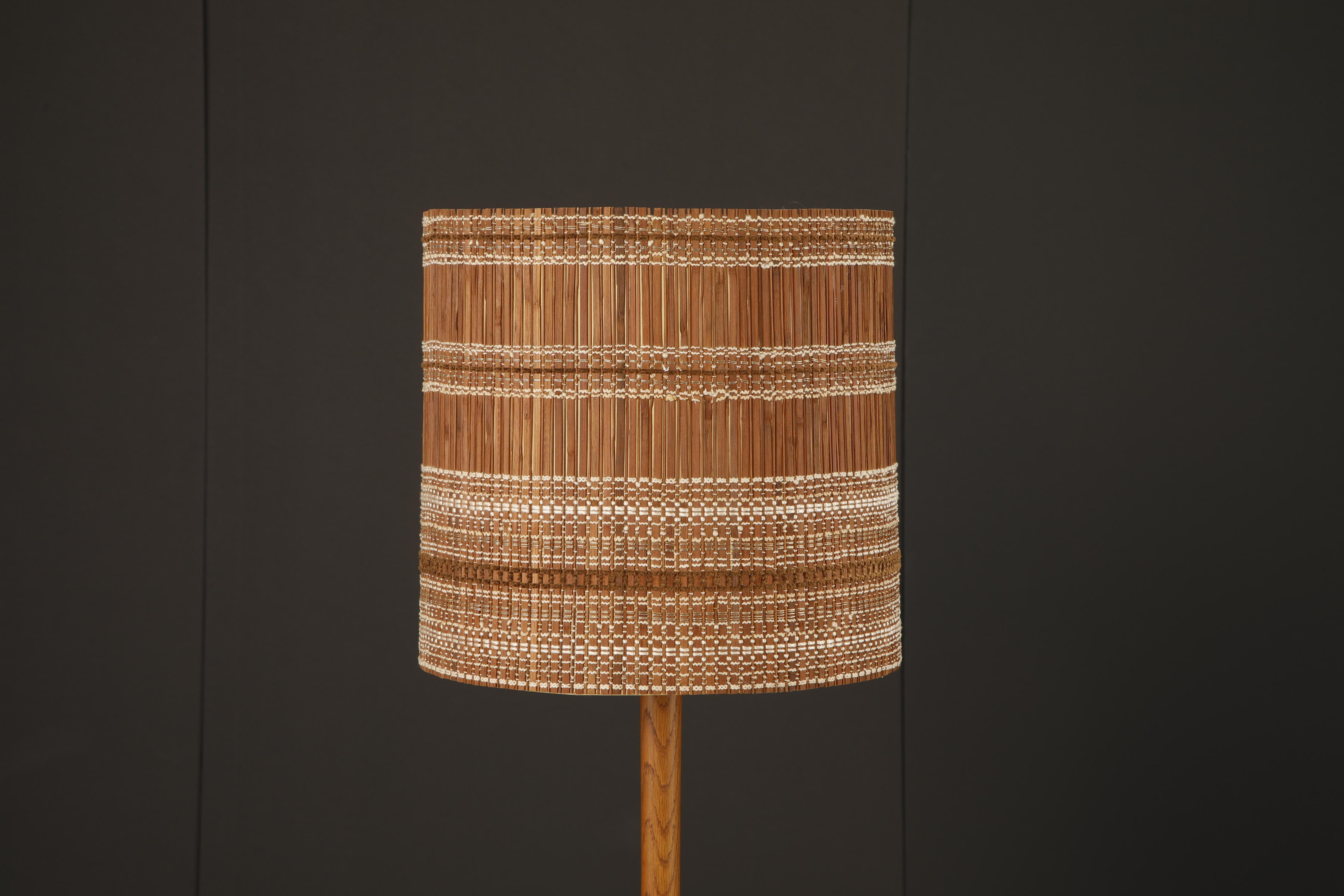 Mid-Century Modern Maria Kipp Mid-Century Organic Modern Natural Reed Woven Lampshade, 1960s For Sale