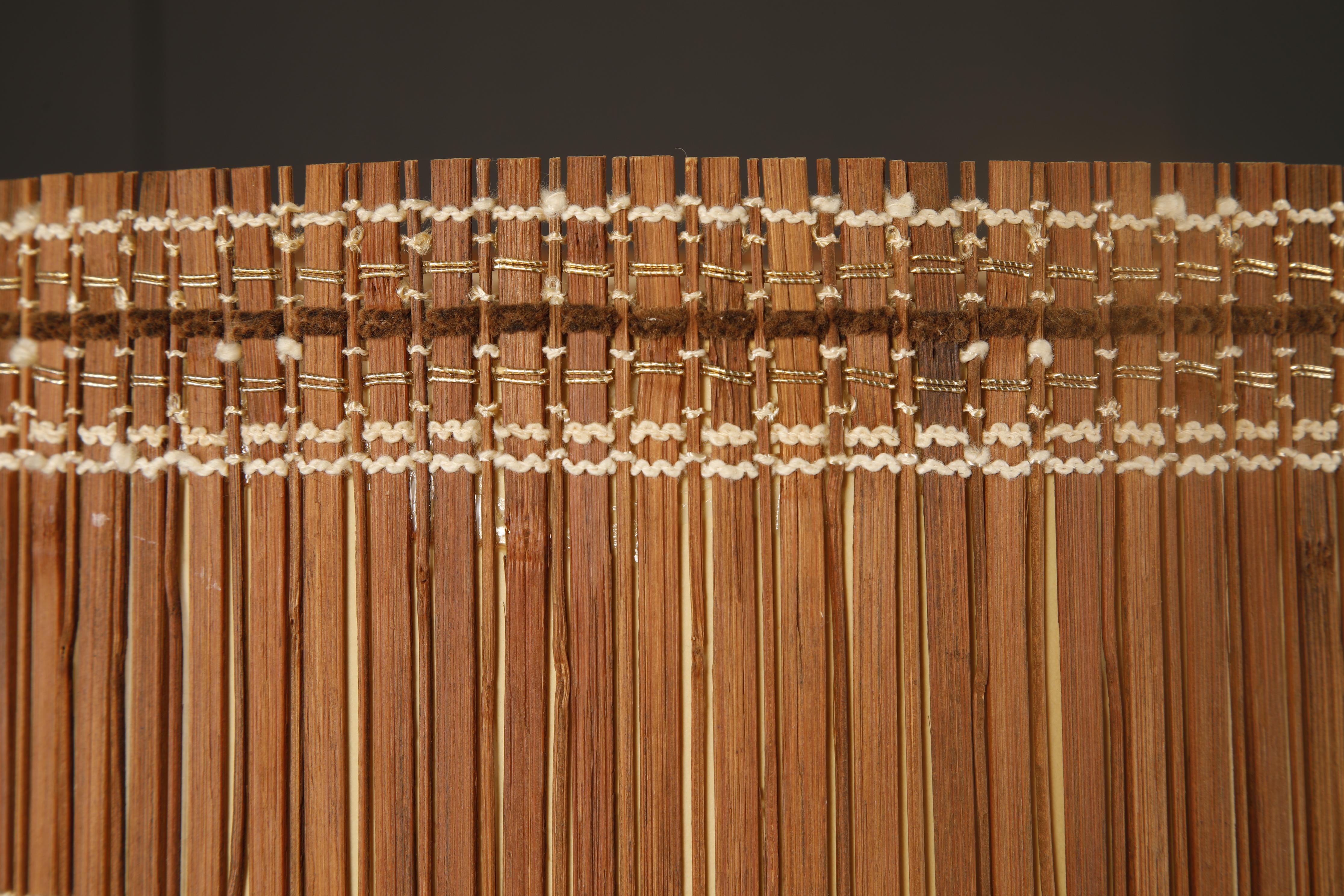 Mid-20th Century Maria Kipp Mid-Century Organic Modern Natural Reed Woven Lampshade, 1960s For Sale