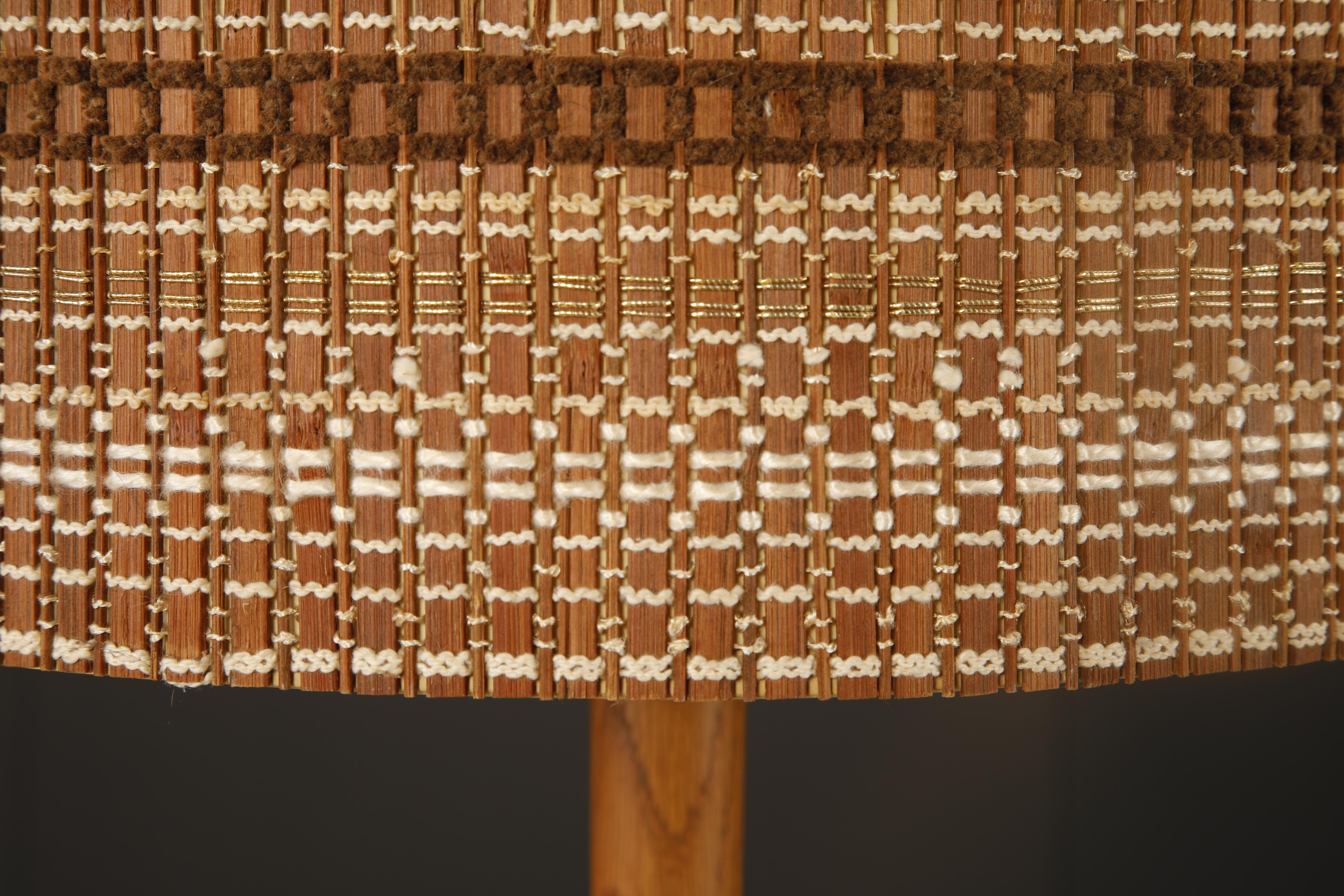 Maria Kipp Mid-Century Organic Modern Natural Reed Woven Lampshade, 1960s For Sale 1