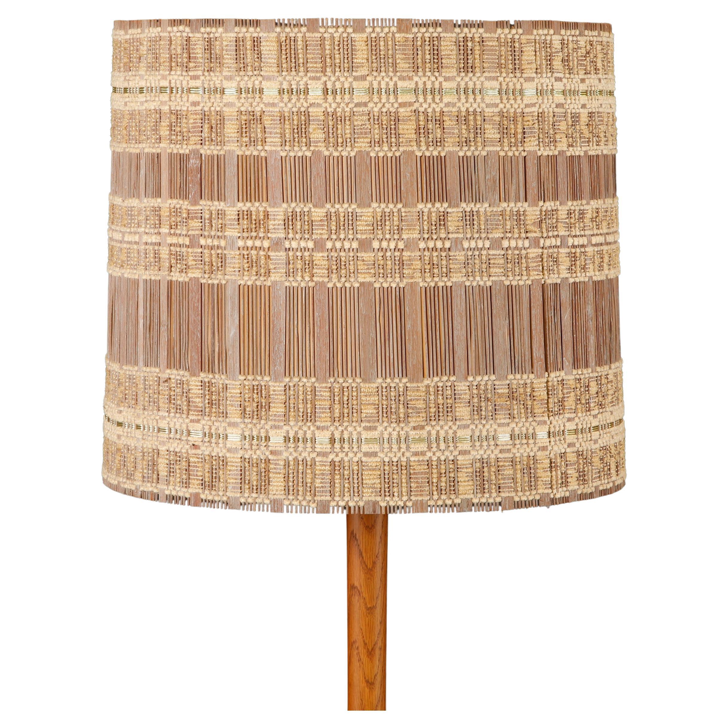 Abat-jour en damier naturel et or pâle, moderne du milieu du siècle dernier, 1960s