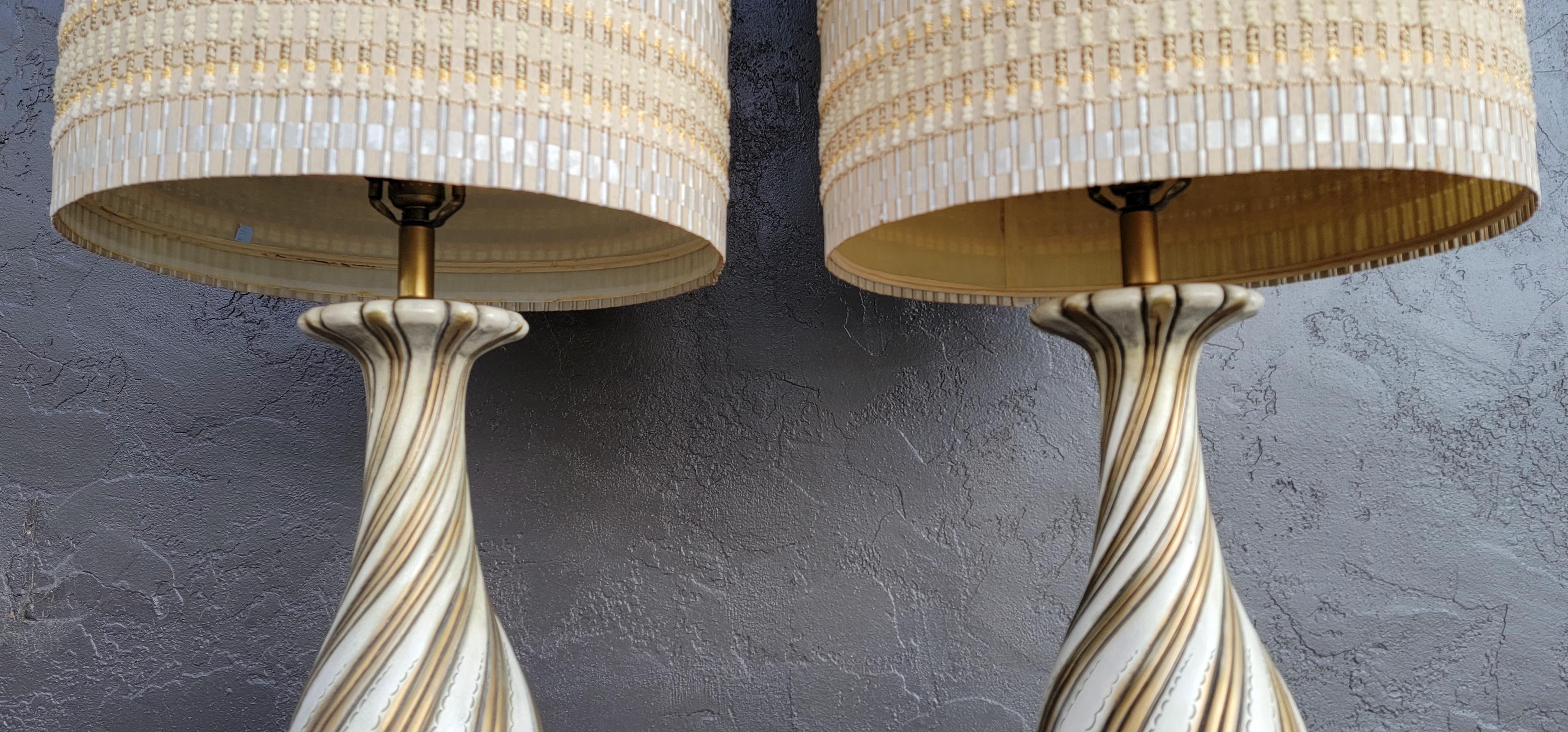 American Maria Kipp Table Lamps Pair