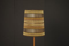 Maria Kipp Vintage Lampenschirm aus gewebter Faser in Bernstein, Gold und gebrannter Siena, 1960er Jahre